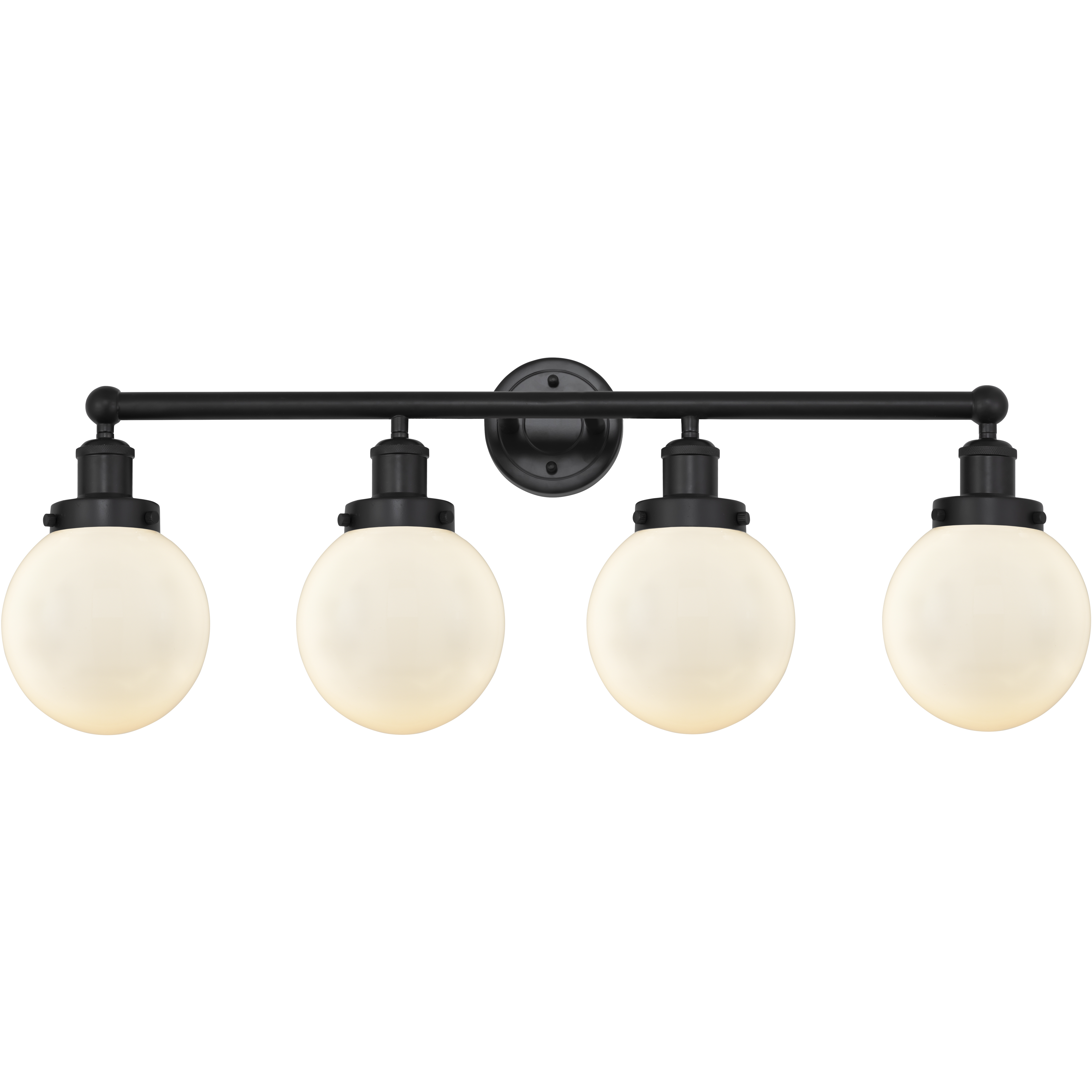 Beacon 4 Light 33.5 inch Matte Black Bath Vanity Light Wall Light