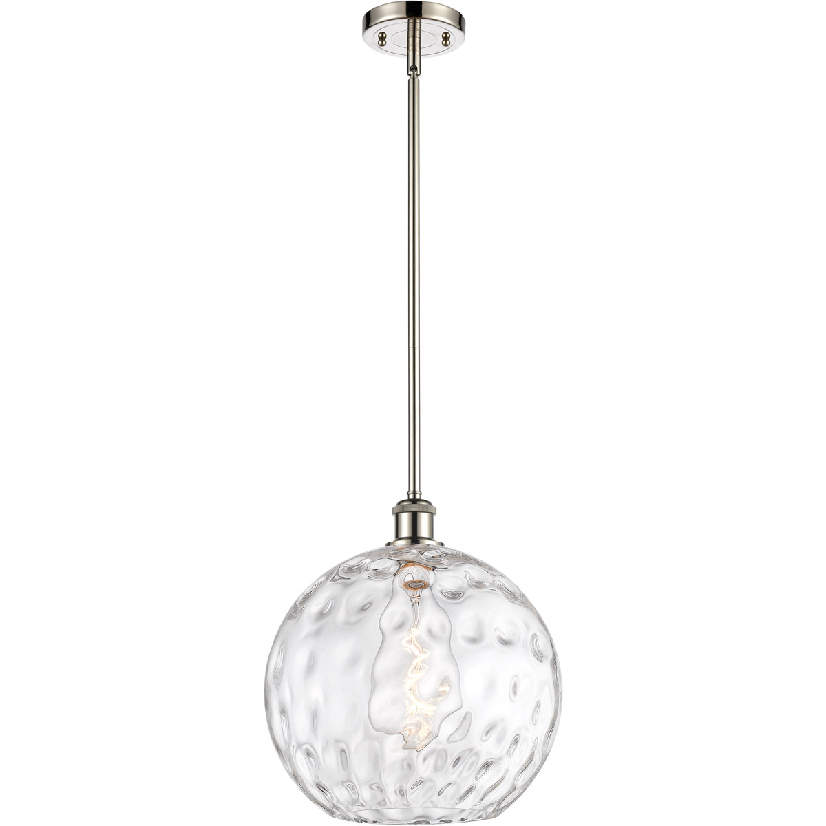 Ballston Athens Water Glass LED 12 inch Polished Nickel Mini Pendant Ceiling Light