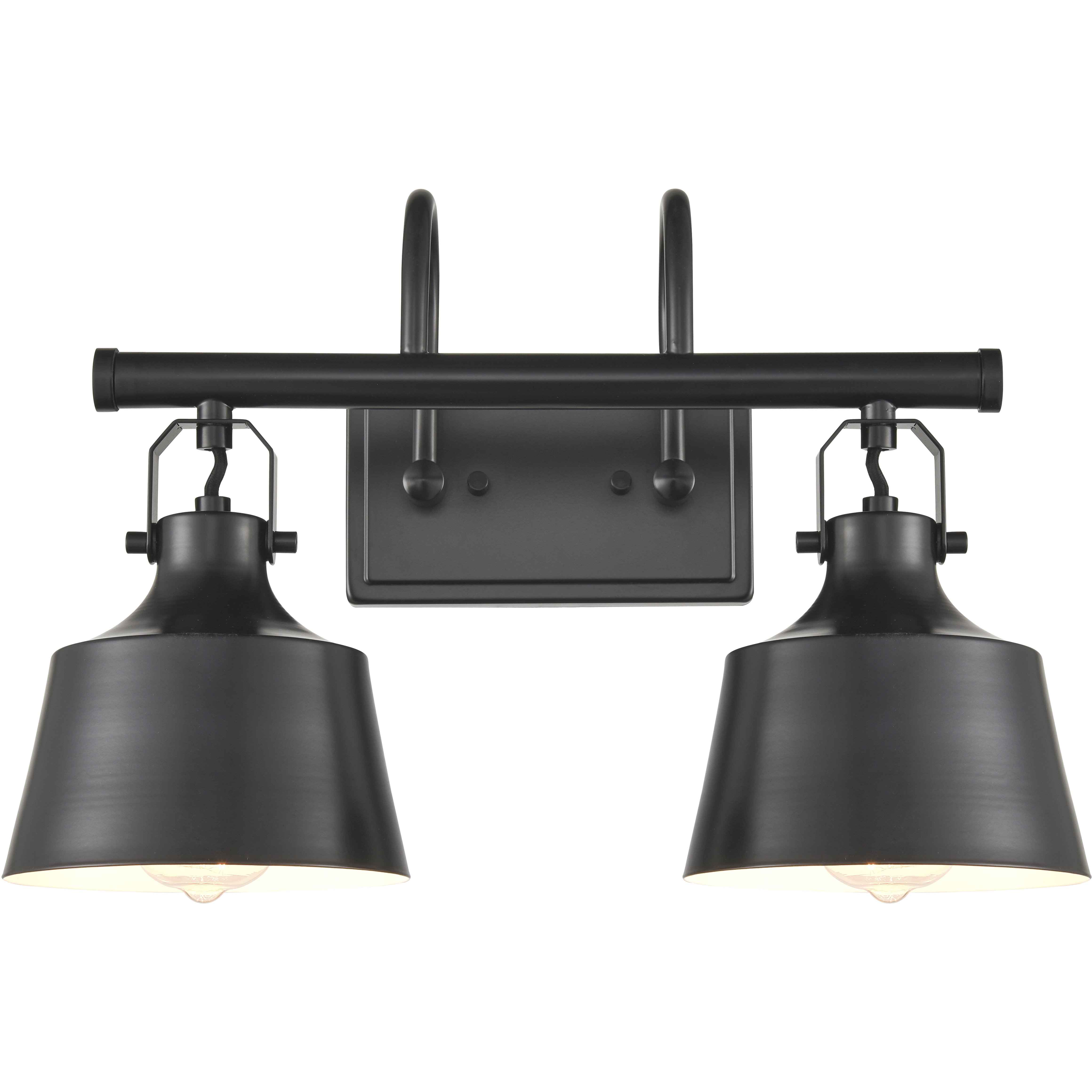 Auralume Provin 2 Light 19 inch Matte Black Bath Vanity Light Wall Light in Incandescent