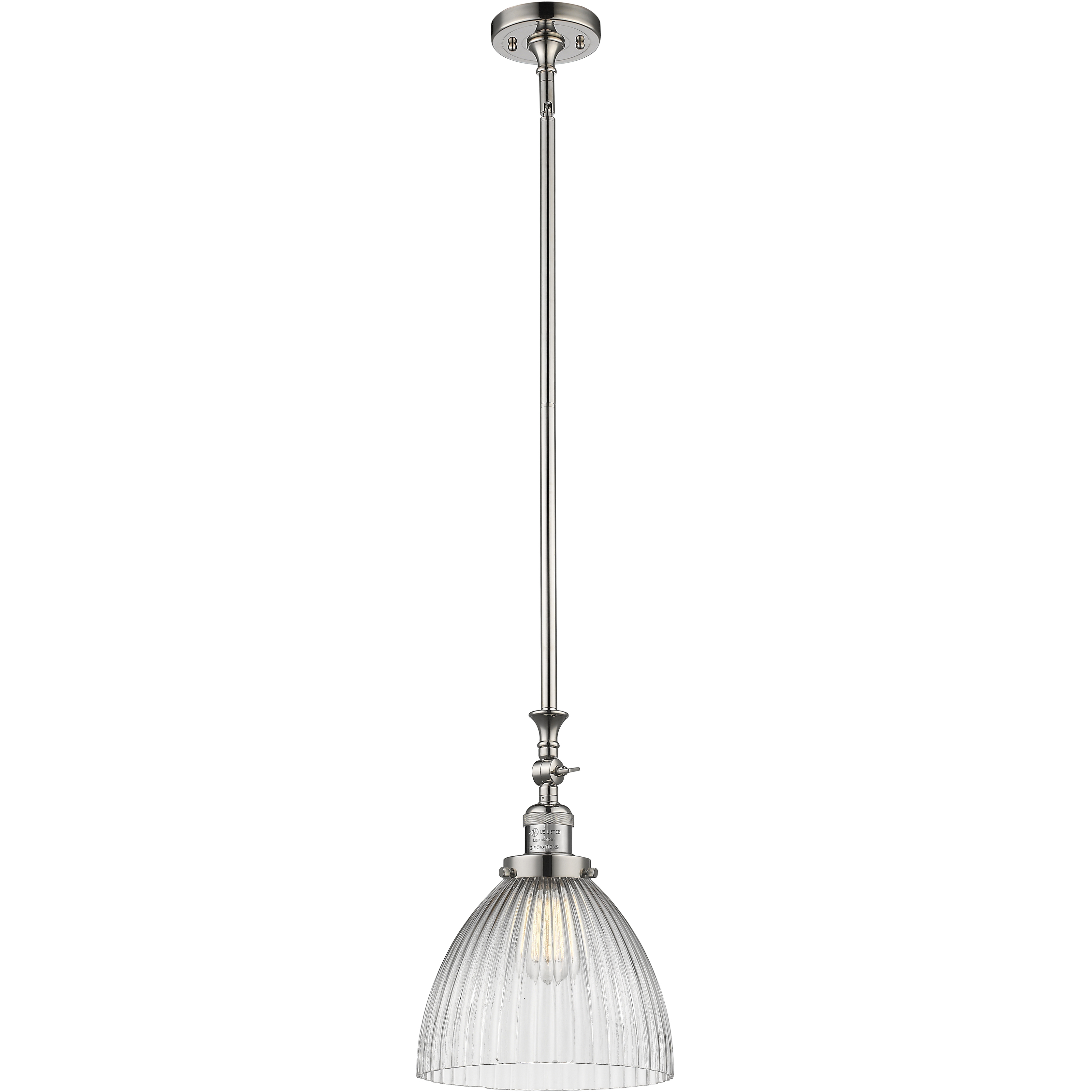 Franklin Restoration Seneca Falls LED 9.5 inch Polished Nickel Mini Pendant Ceiling Light, Franklin Restoration