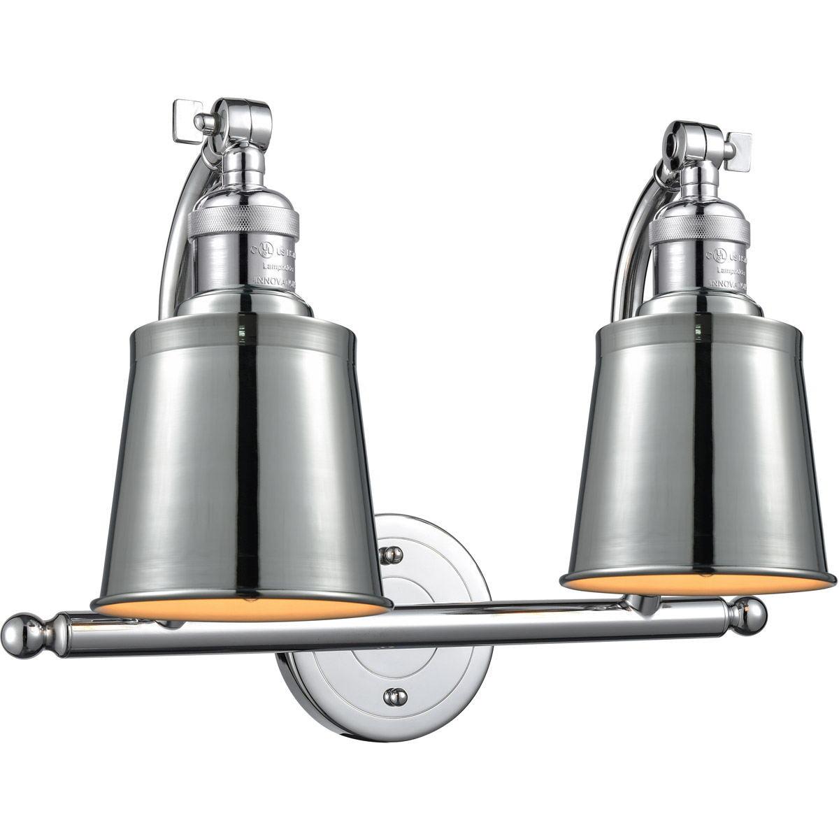 Franklin Restoration Addison 2 Light 18 inch Polished Chrome Bath Vanity Light Wall Light, Franklin Restoration