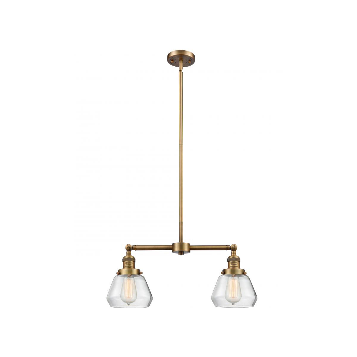 Franklin Restoration Fulton LED 21 inch Brushed Brass Chandelier Ceiling Light in Clear Glass, Franklin Restoration