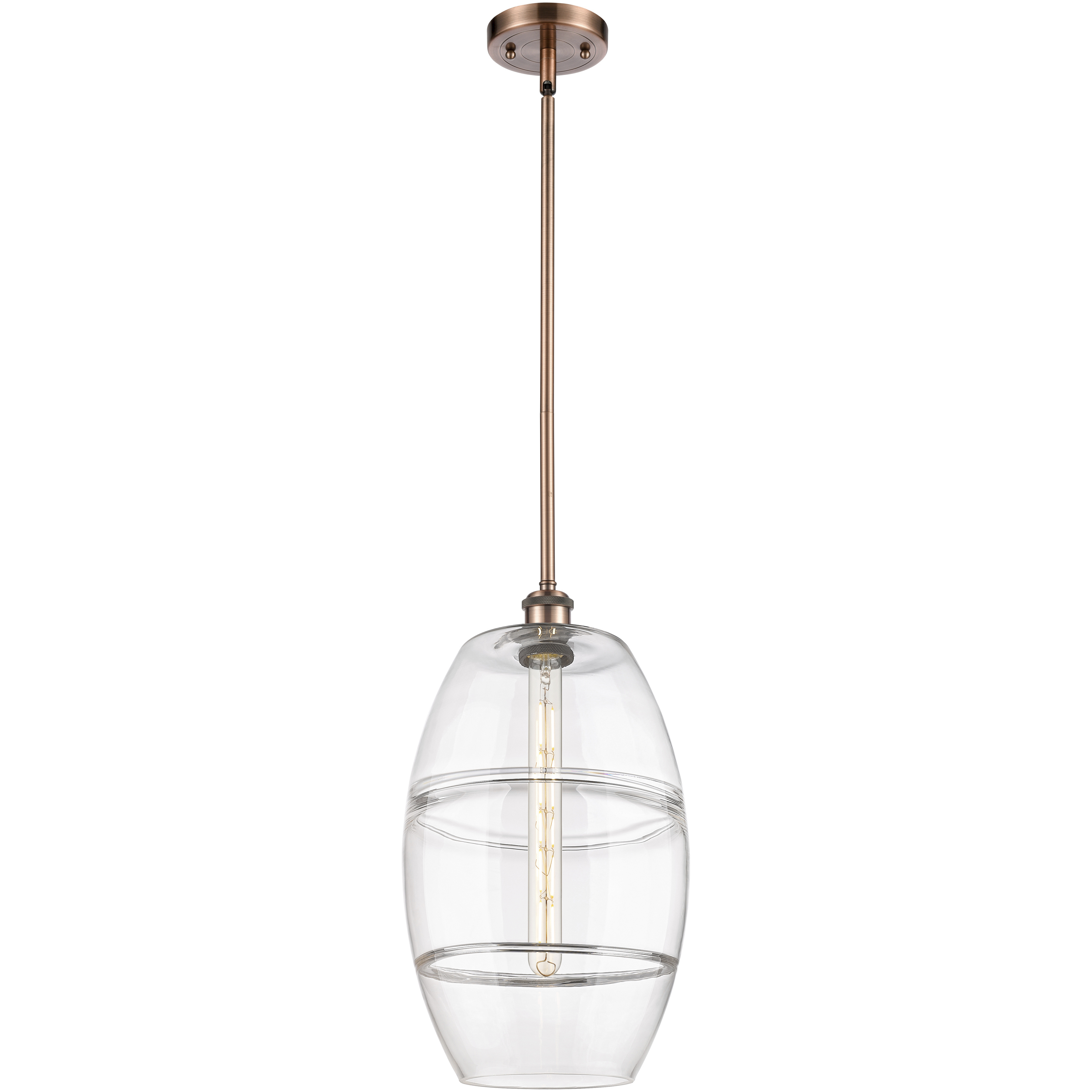 Ballston Vaz 1 Light 10 inch Antique Copper Stem Hung Mini Pendant Ceiling Light