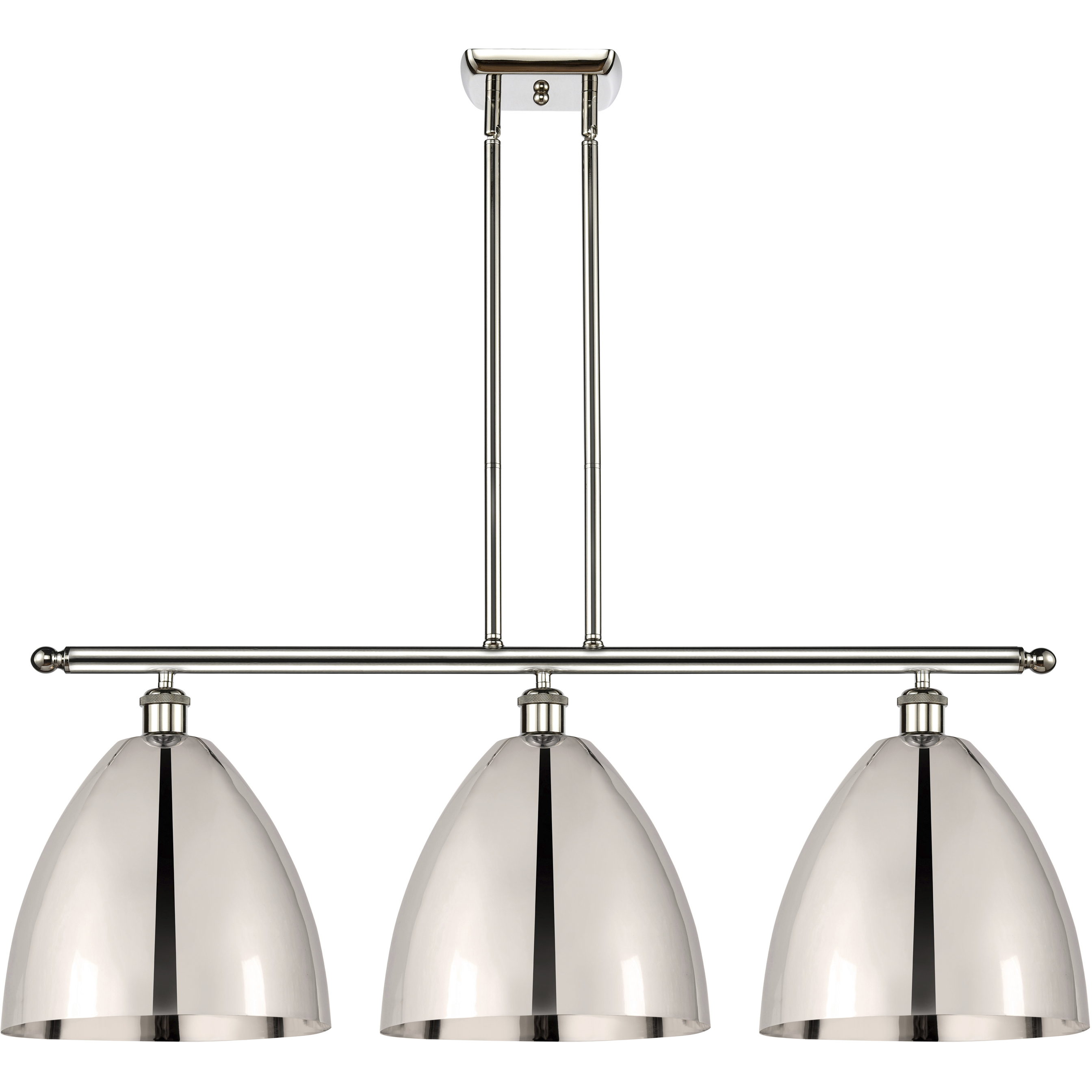 Ballston Dome 3 Light 39 inch Polished Nickel Island Light Ceiling Light