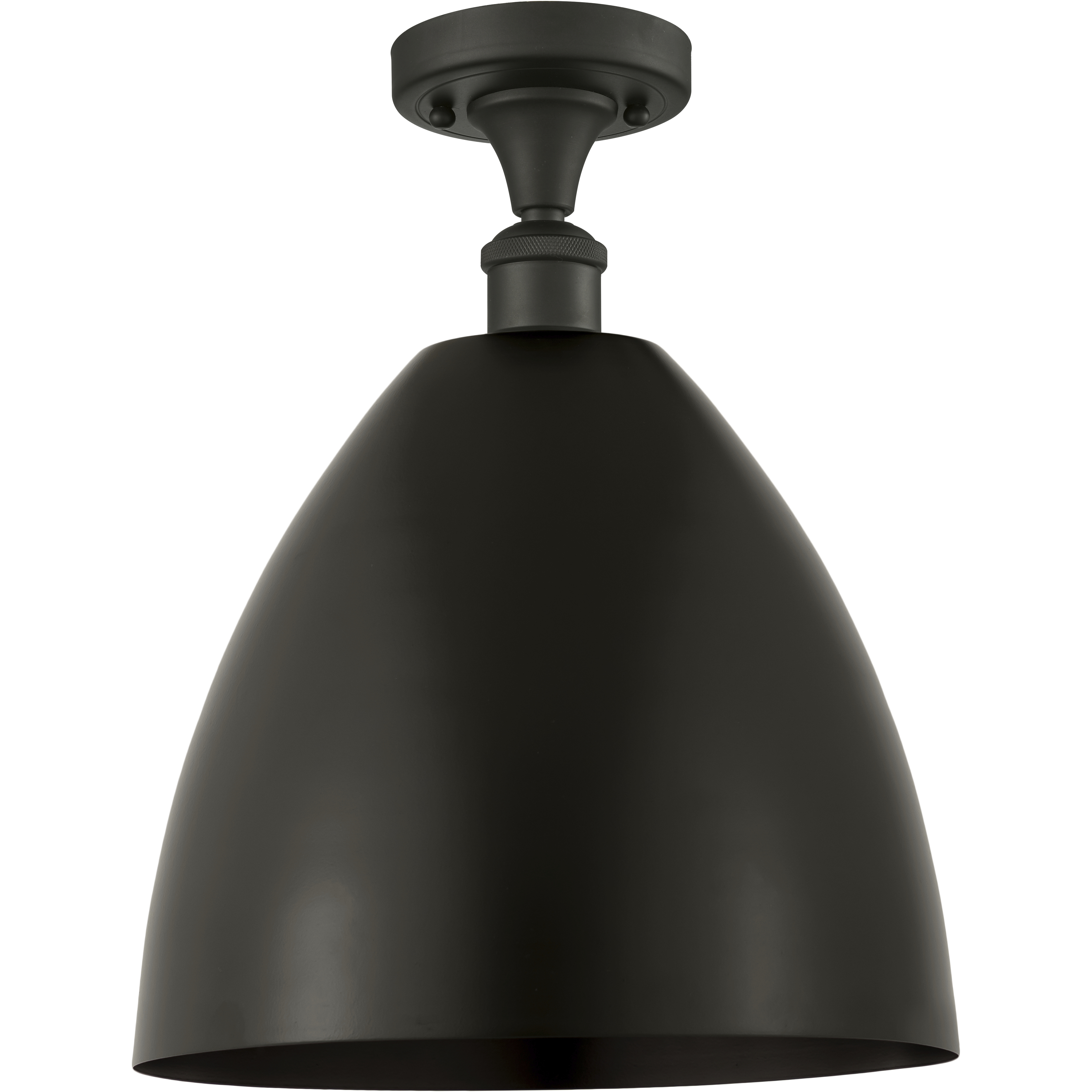 Edison Metal Bristol 1 Light 12 inch Oil Rubbed Bronze Semi-Flush Mount Ceiling Light
