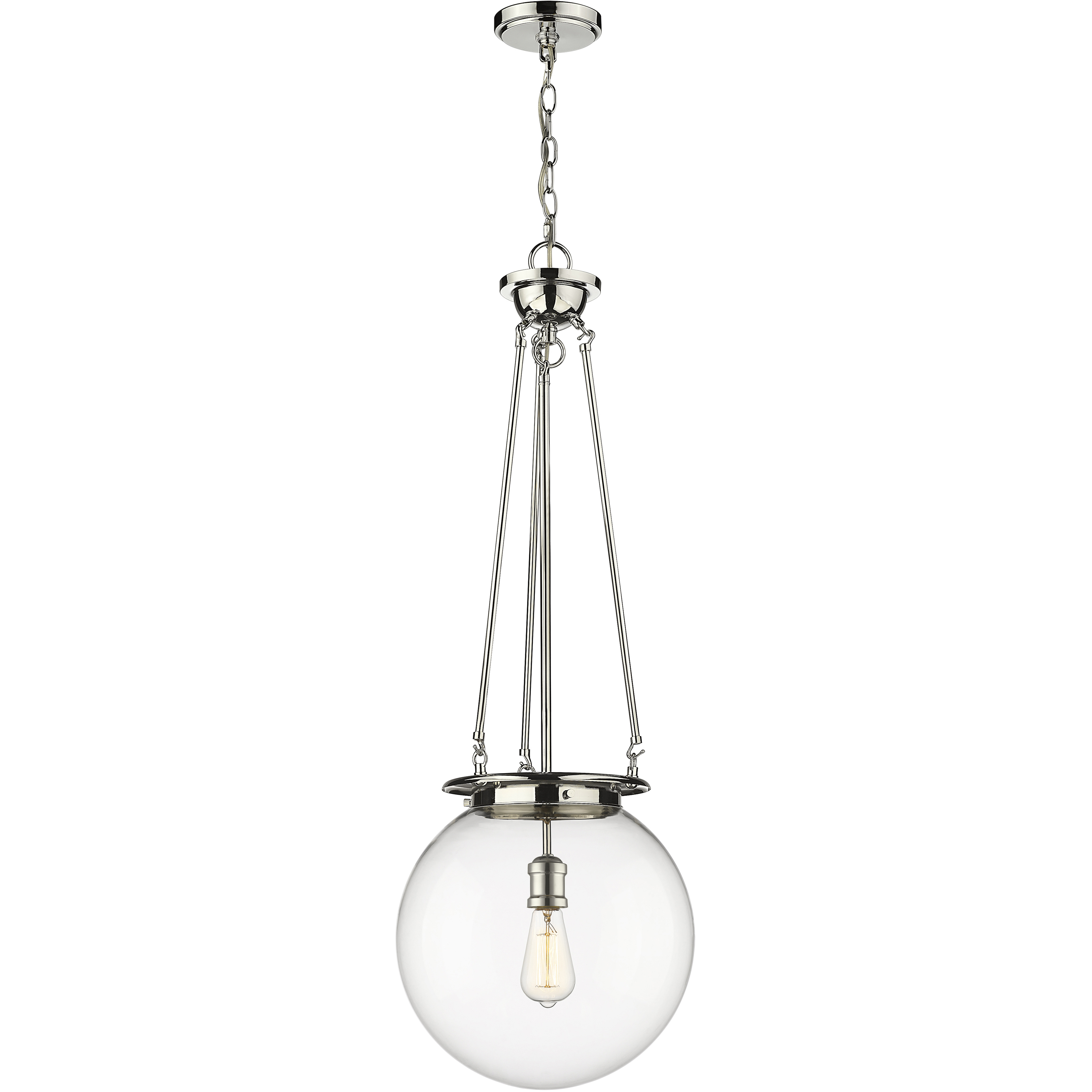 Beacon 1 Light 14 inch Polished Nickel Pendant Ceiling Light