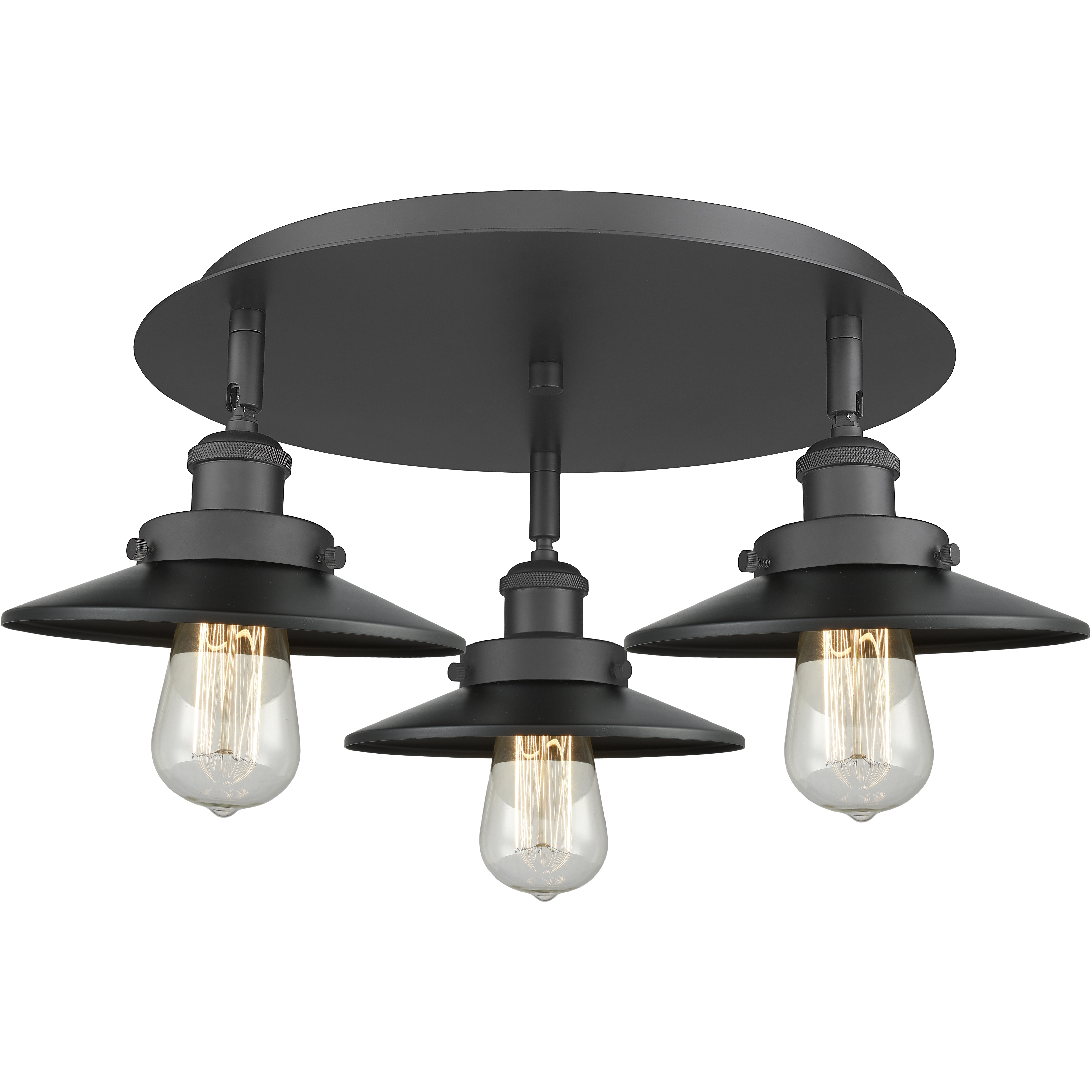 Ballston Urban 3 Light 19.75 inch Matte Black Flush Mount Ceiling Light