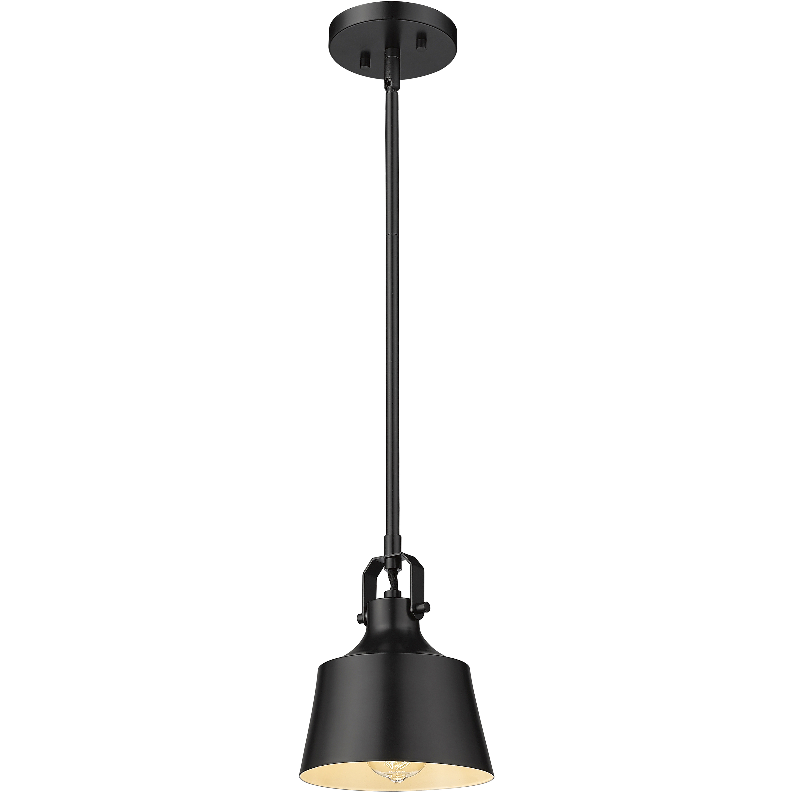 Auralume Provin LED 7 inch Matte Black Mini Pendant Ceiling Light