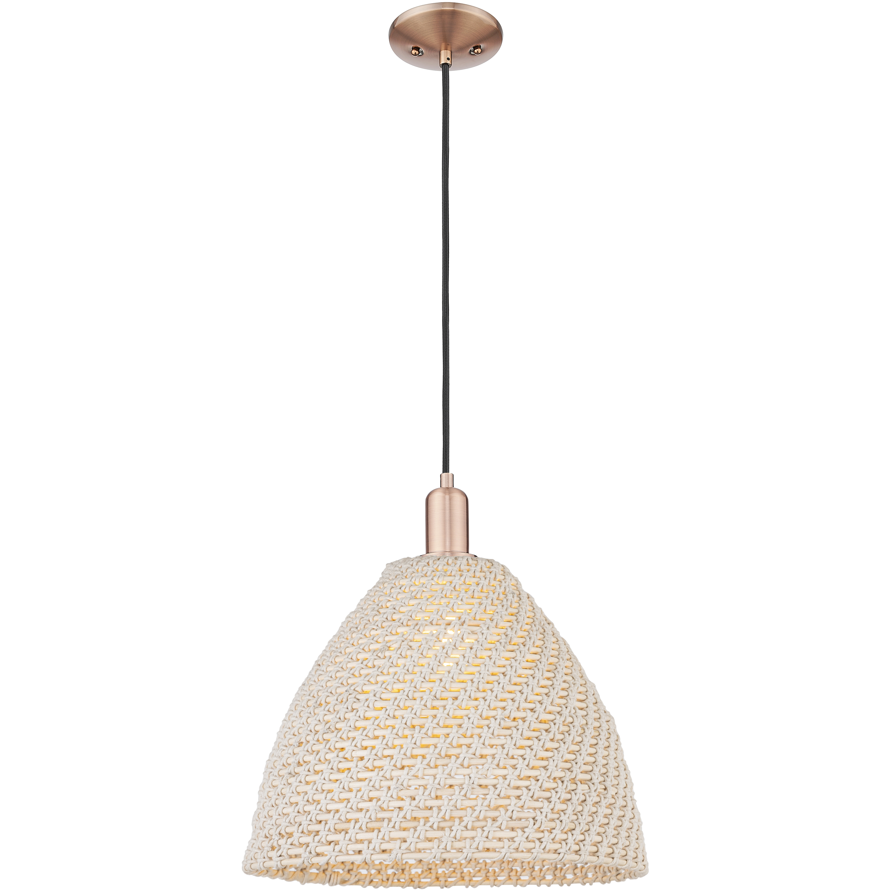 Natural Ballston Dome 1 Light 15.75 inch Antique Copper Mini Pendant Ceiling Light