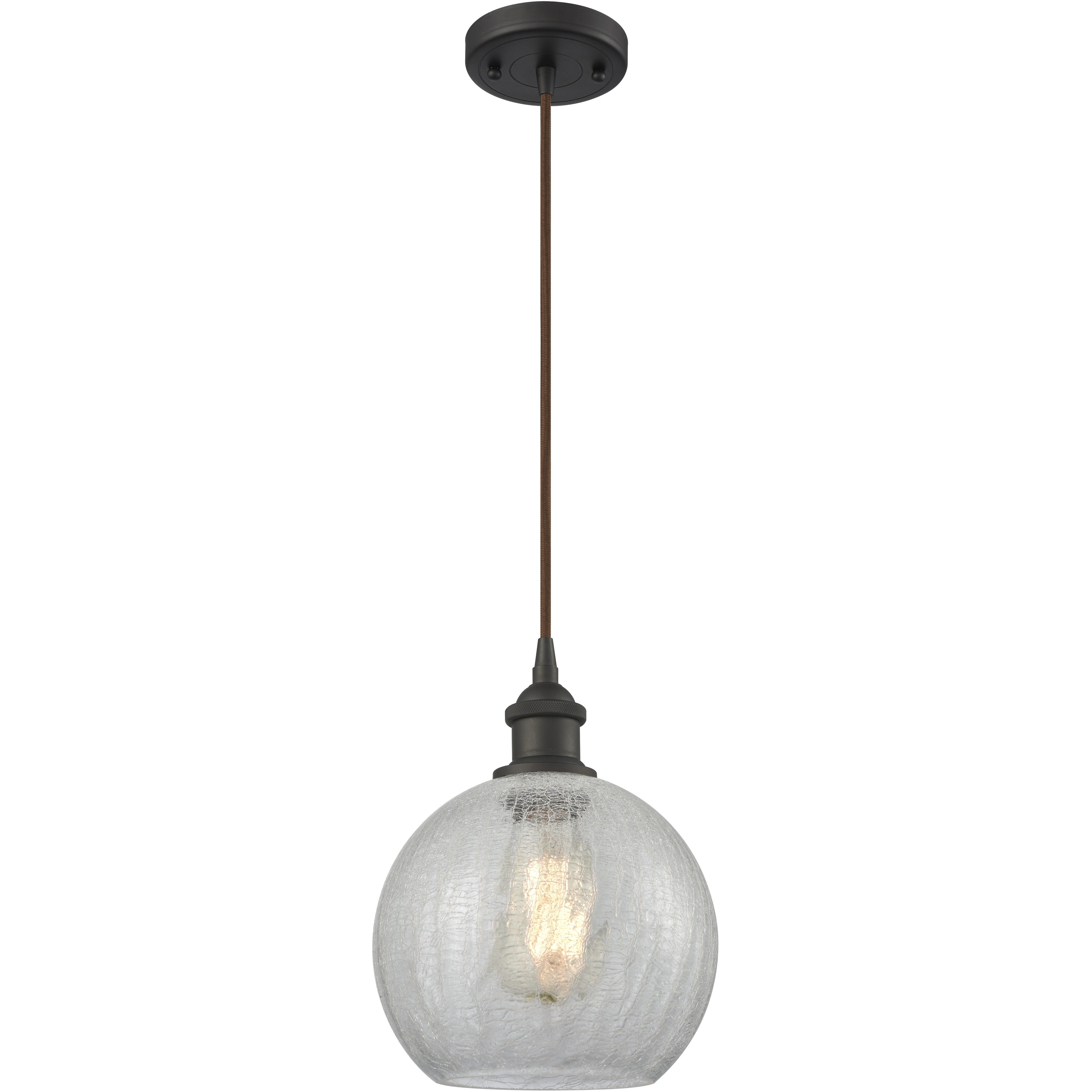 Ballston Athens 1 Light 8 inch Oil Rubbed Bronze Mini Pendant Ceiling Light in Clear Glass, Ballston