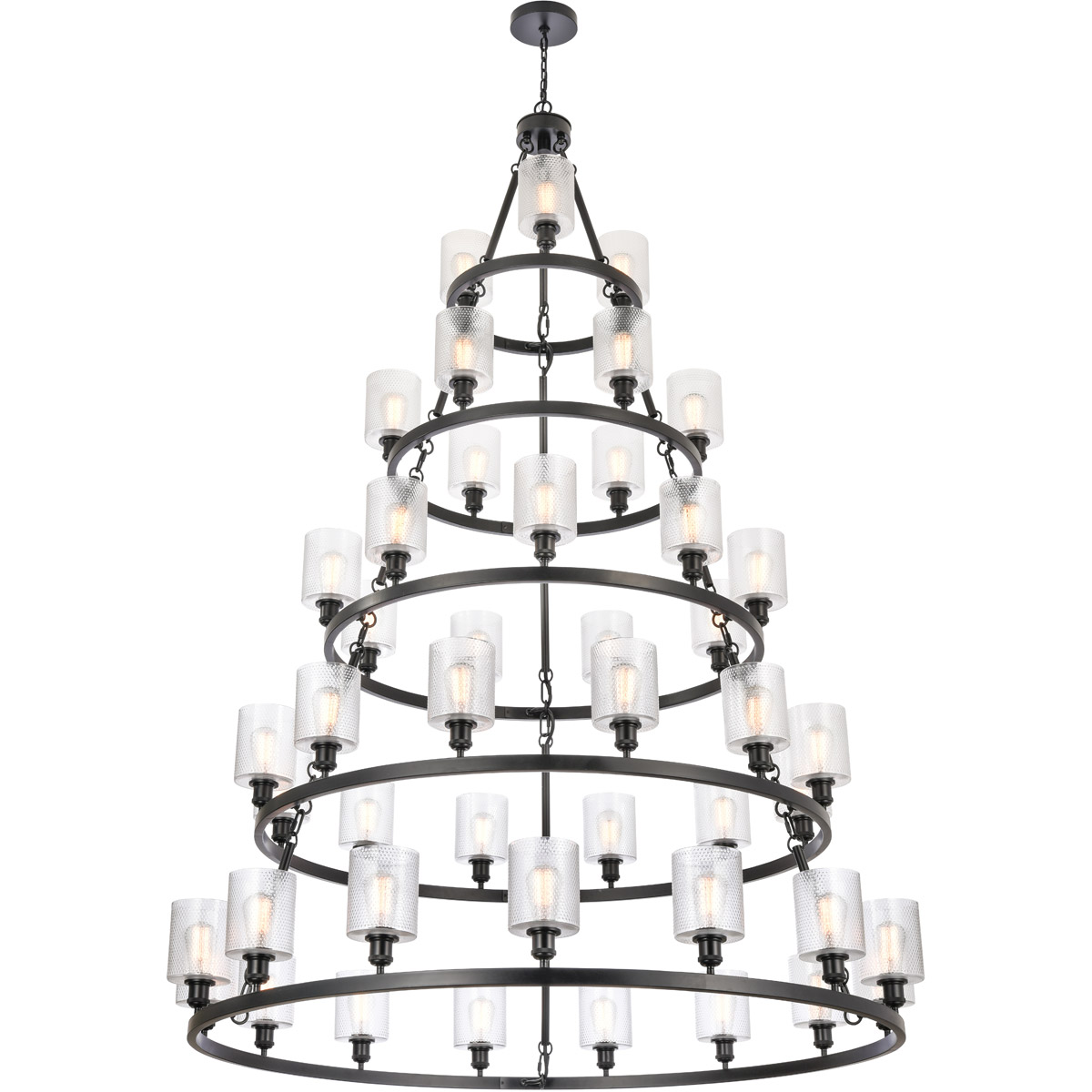 Ballston Saloon LED 60 inch Matte Black Chandelier Ceiling Light