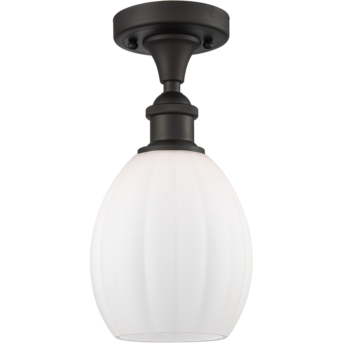 Ballston Eaton 1 Light 6 inch Oil Rubbed Bronze Semi-Flush Mount Ceiling Light, Ballston