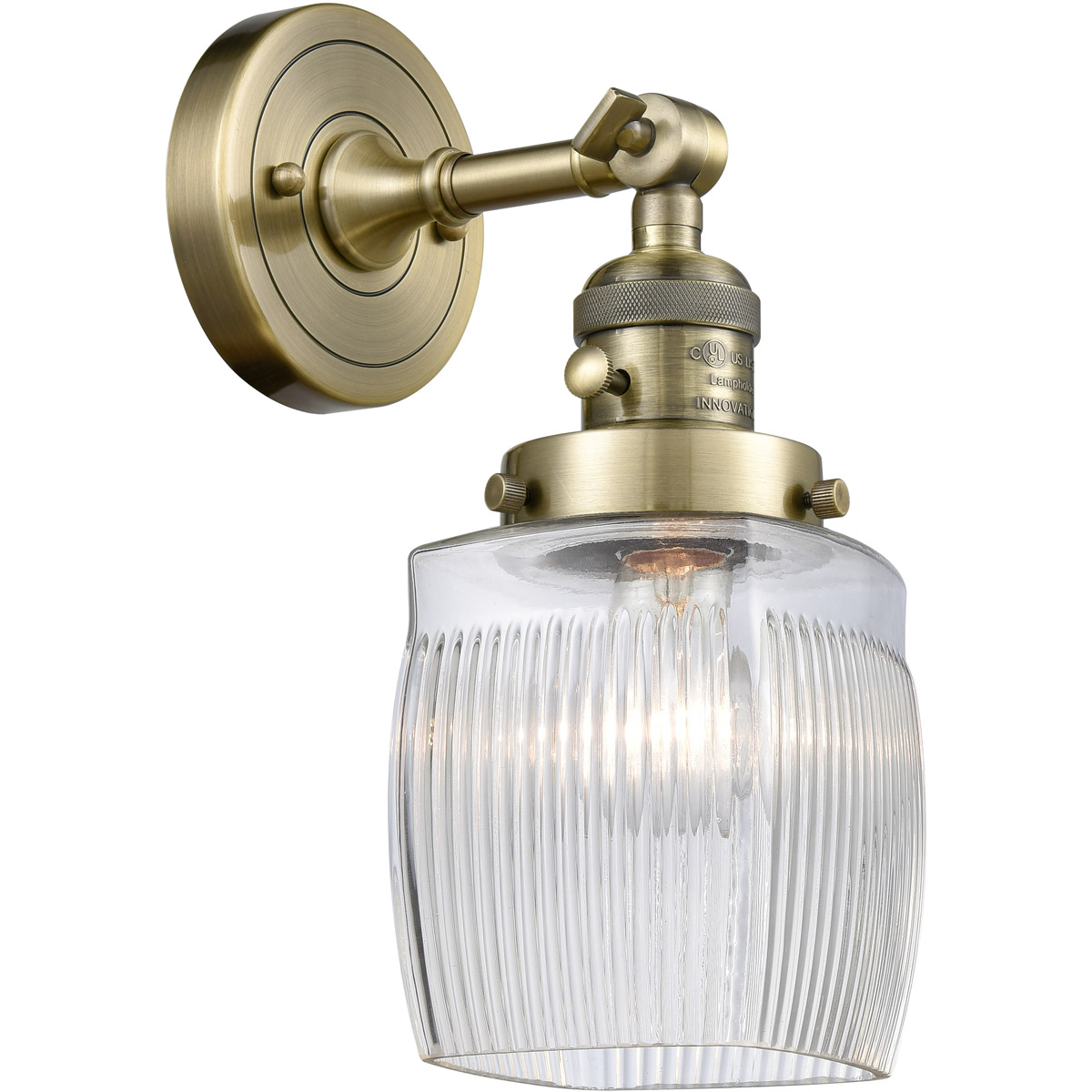 Franklin Restoration Colton LED 6 inch Antique Brass Sconce Wall Light, Franklin Restoration
