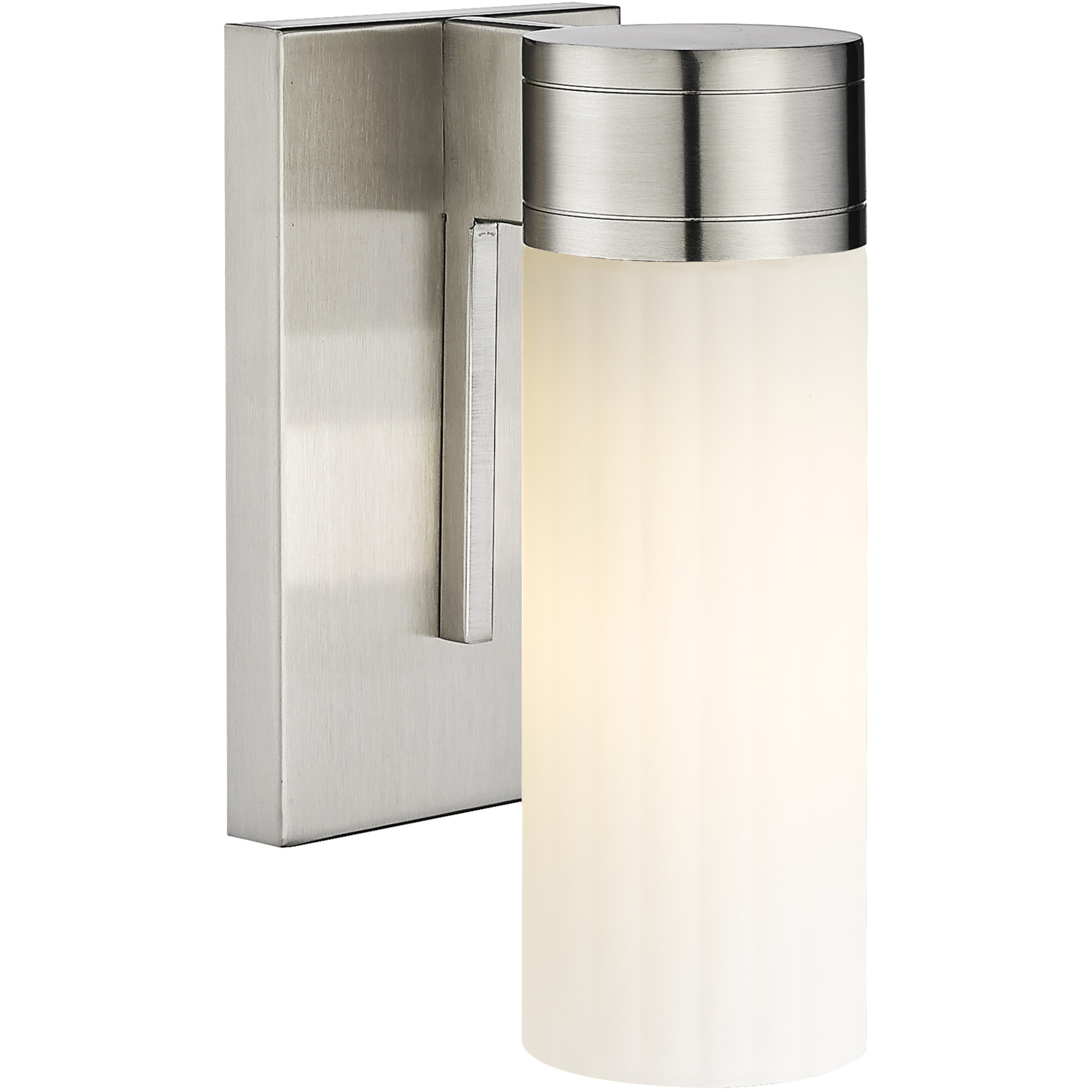 Empire 1 Light 3.13 inch Satin Nickel Sconce Wall Light in Matte White Glass