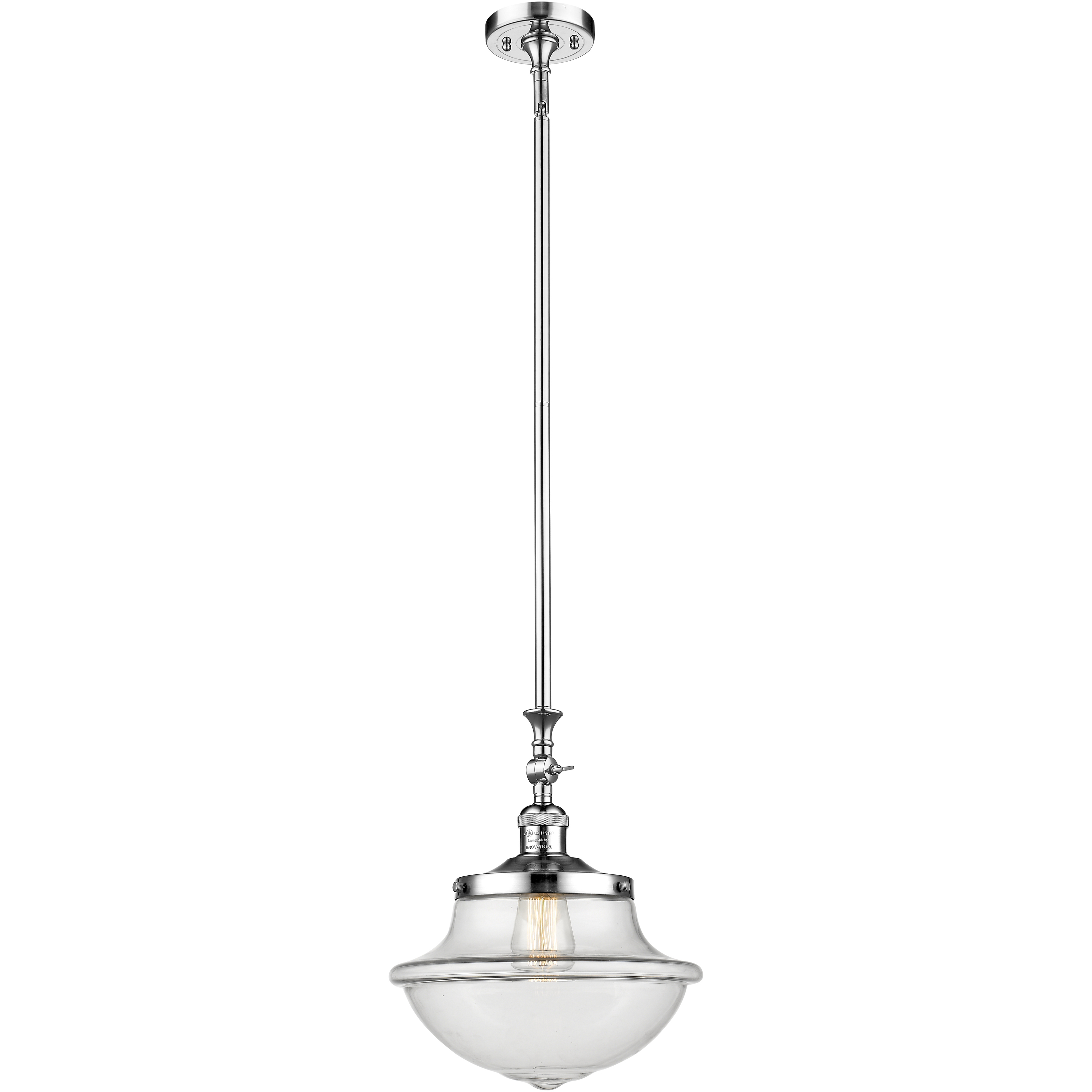 Franklin Restoration Oxford LED 12 inch Polished Chrome Mini Pendant Ceiling Light in Clear, Franklin Restoration