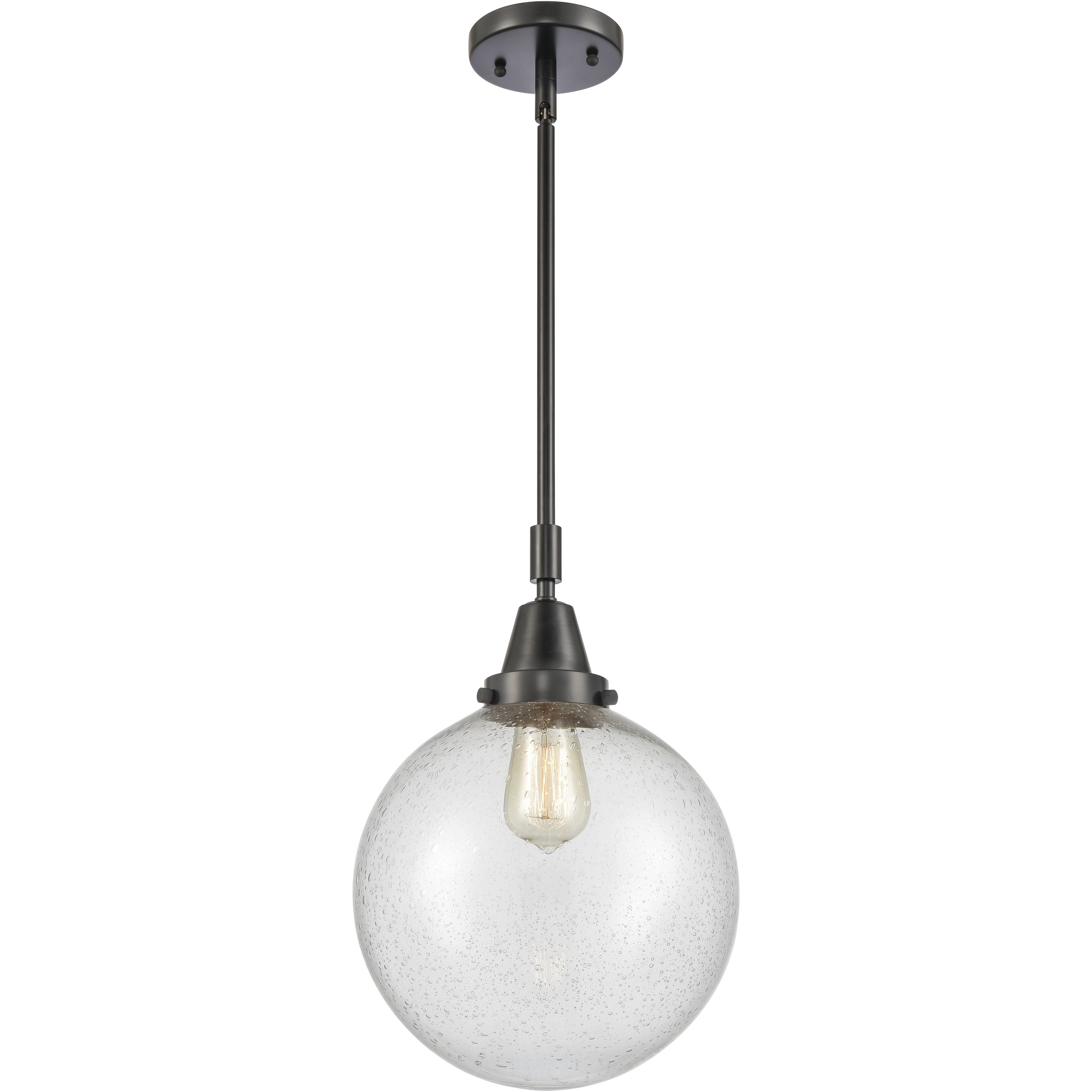 Downtown Urban Beacon 1 Light 10 inch Matte Black Mini Pendant Ceiling Light in Seedy