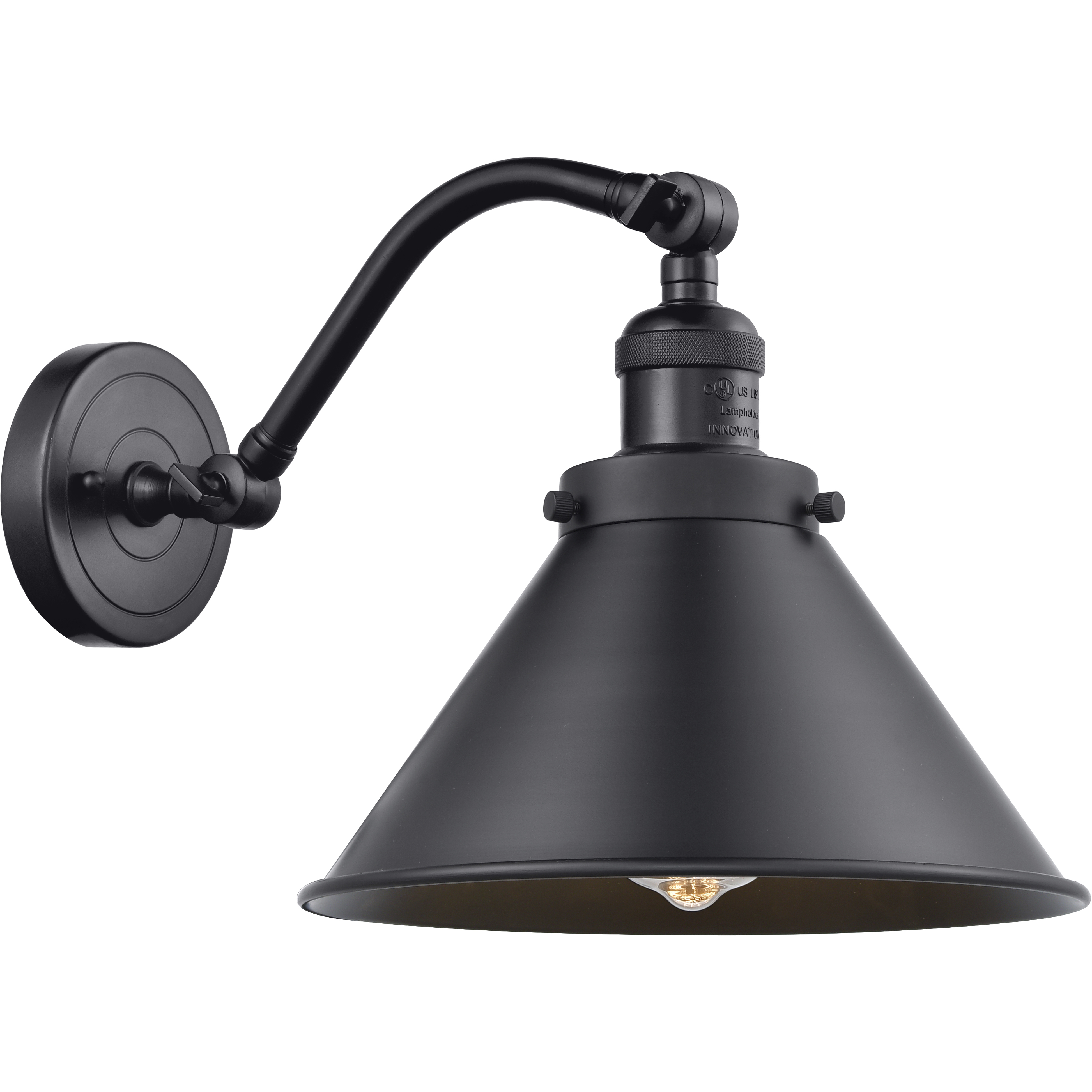Franklin Restoration Briarcliff 1 Light 8 inch Matte Black Sconce Wall Light, Franklin Restoration