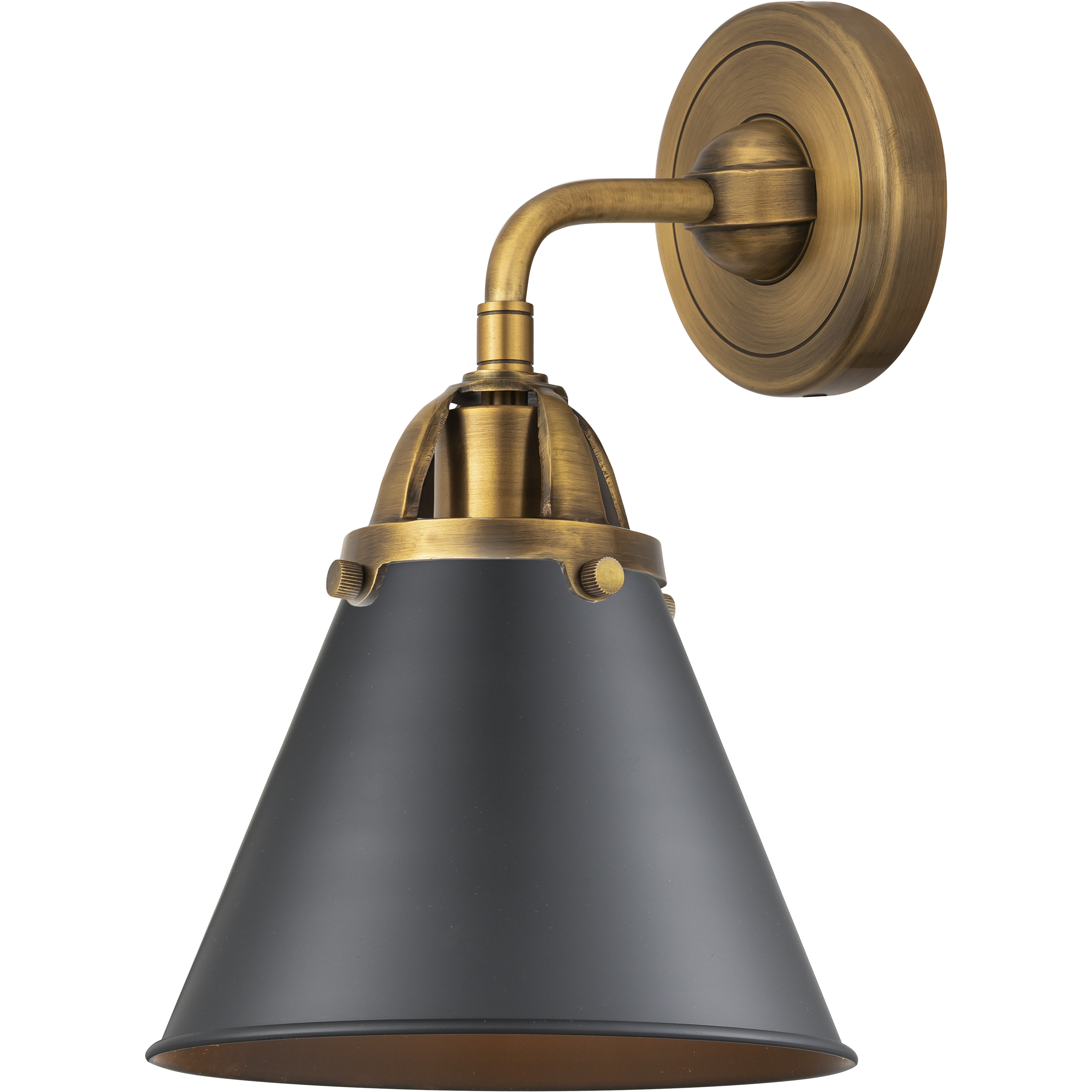 Nouveau 2 Appalachian 1 Light 8 inch Brushed Brass Sconce Wall Light in Matte Black
