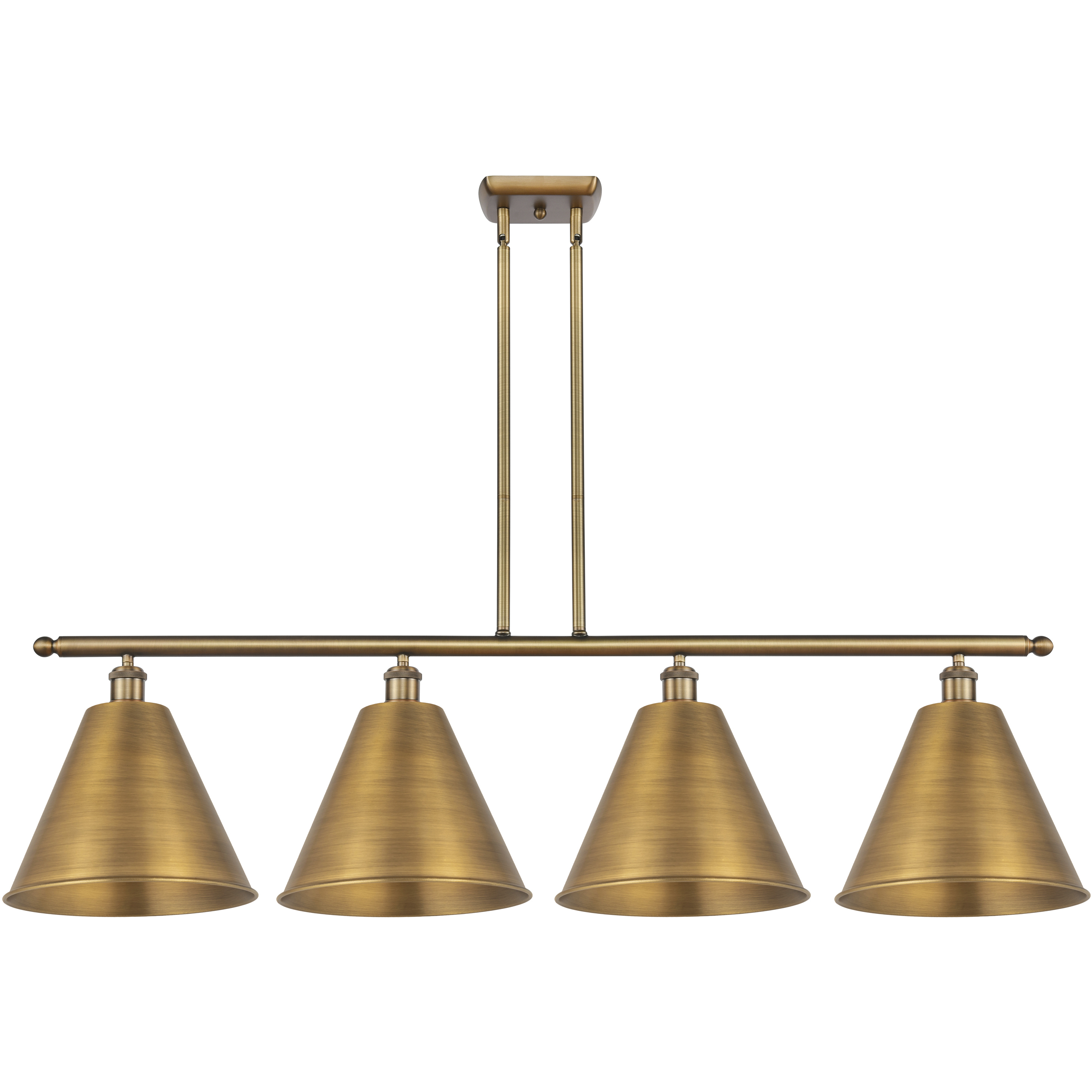 Ballston Cone LED 50.25 inch Brushed Brass Island Light Ceiling Light