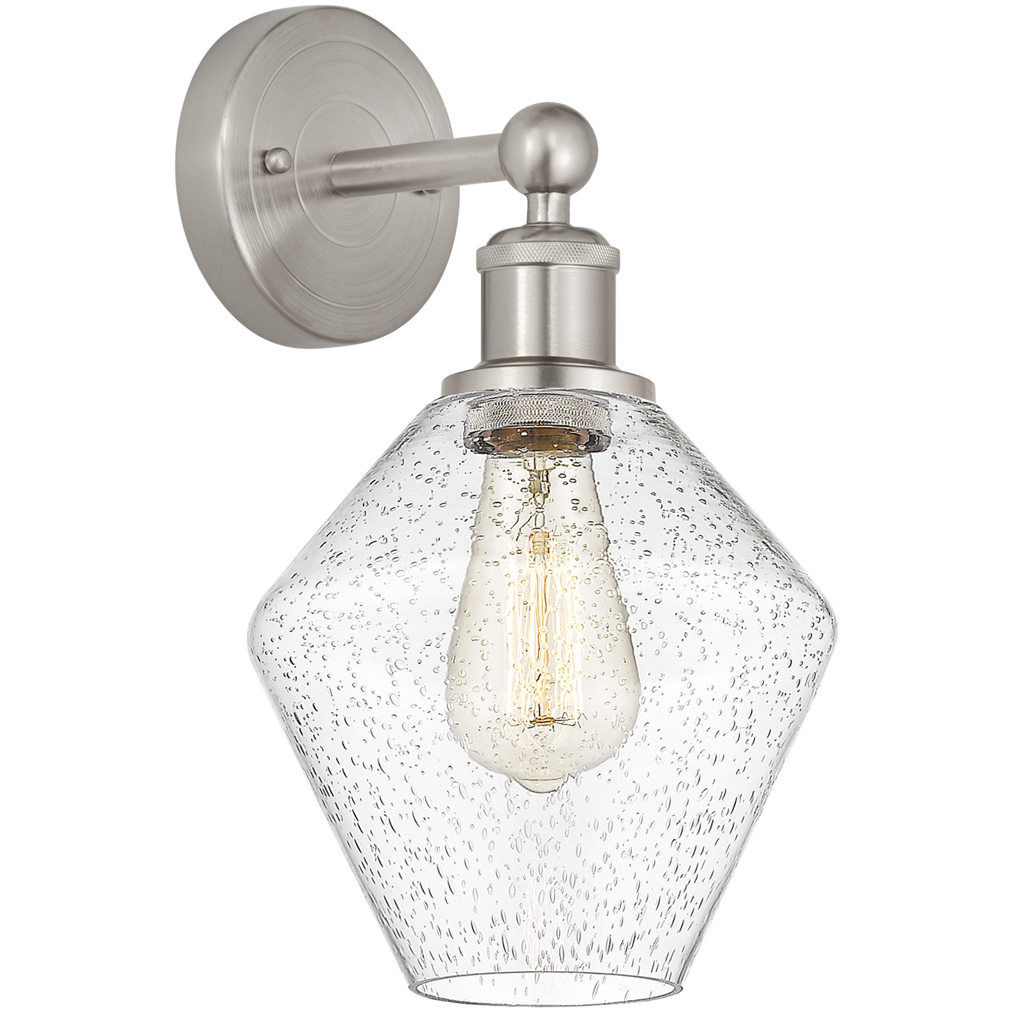 Cindyrella Sconce Wall Light in Satin Nickel, Seedy