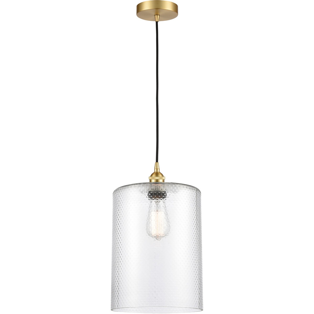 Edison Cobbleskill 1 Light 9 inch Satin Gold Mini Pendant Ceiling Light