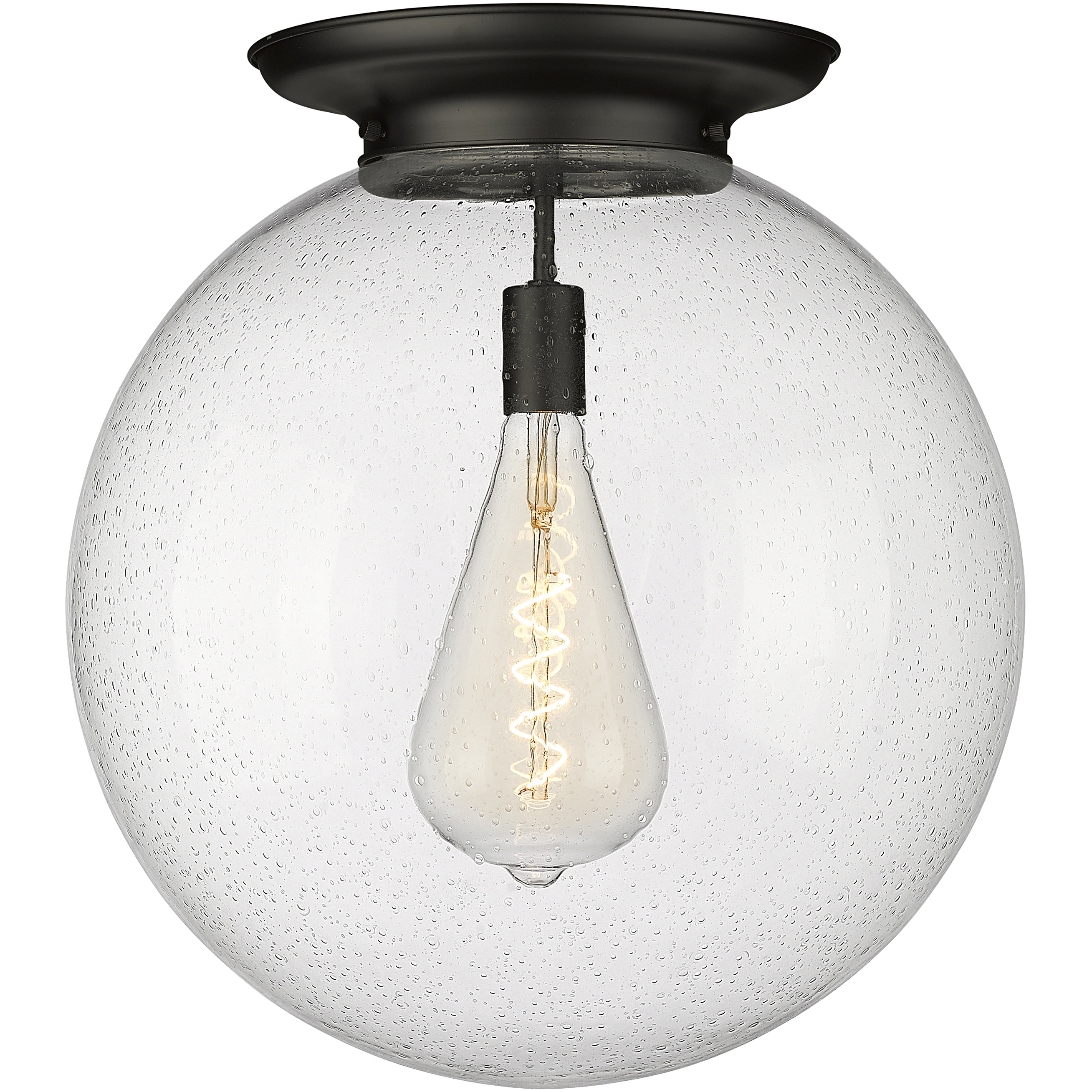 Beacon 1 Light 17.75 inch Matte Black Flush Mount Ceiling Light