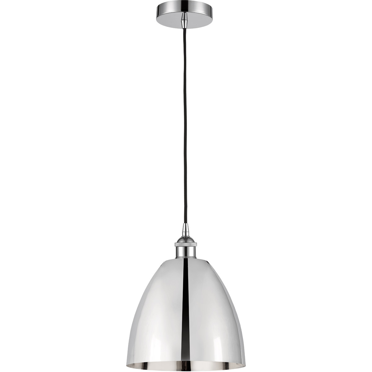Edison Dome 1 Light 9 inch Polished Chrome Mini Pendant Ceiling Light