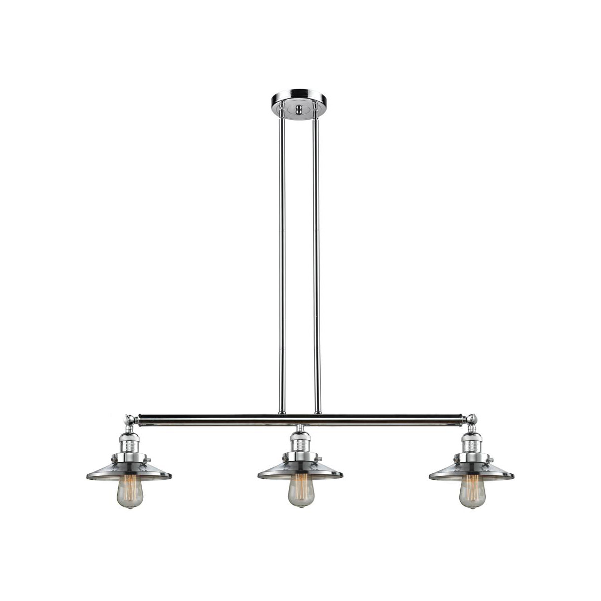 Franklin Restoration Railroad LED 41 inch Polished Chrome Island Light Ceiling Light, Franklin Restoration