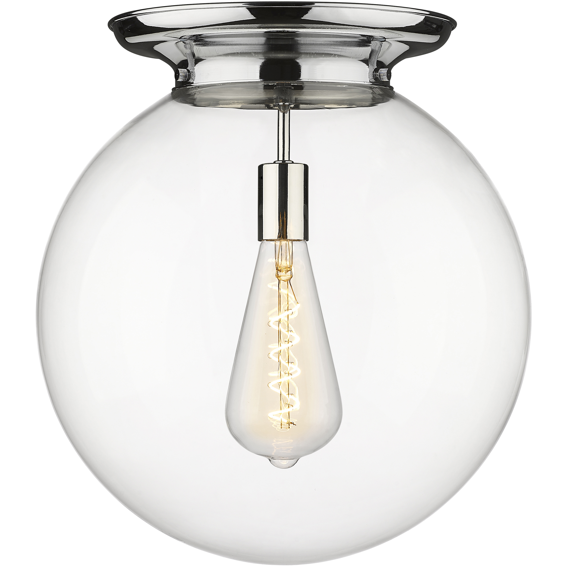 Beacon 1 Light 15.75 inch Polished Chrome Flush Mount Ceiling Light