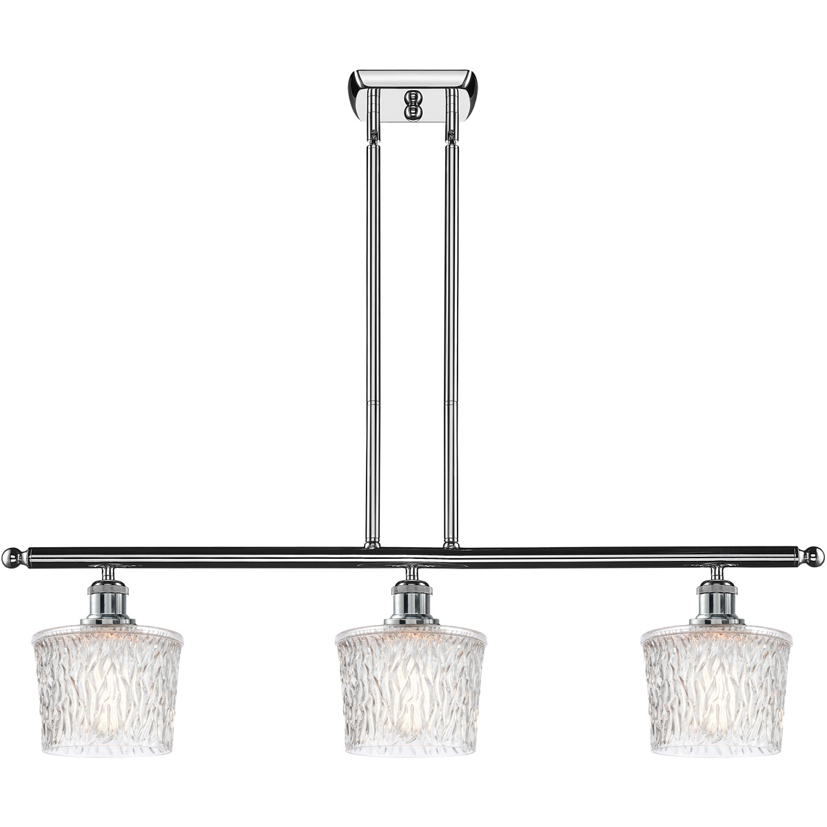 Ballston Niagra 3 Light 36 inch Polished Chrome Island Light Ceiling Light, Ballston