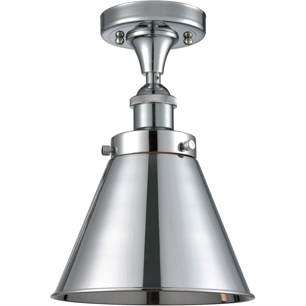 Ballston Appalachian LED 7 inch Polished Chrome Semi-Flush Mount Ceiling Light, Ballston