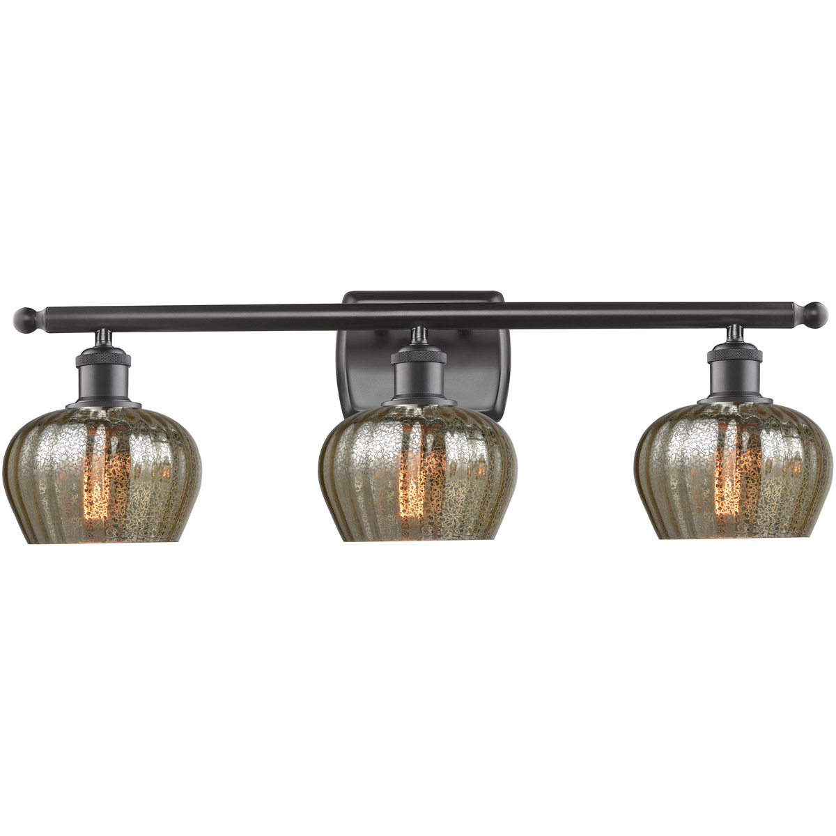 Ballston Fenton 3 Light 26 inch Oil Rubbed Bronze Bath Vanity Light Wall Light in Mercury Glass, Ballston