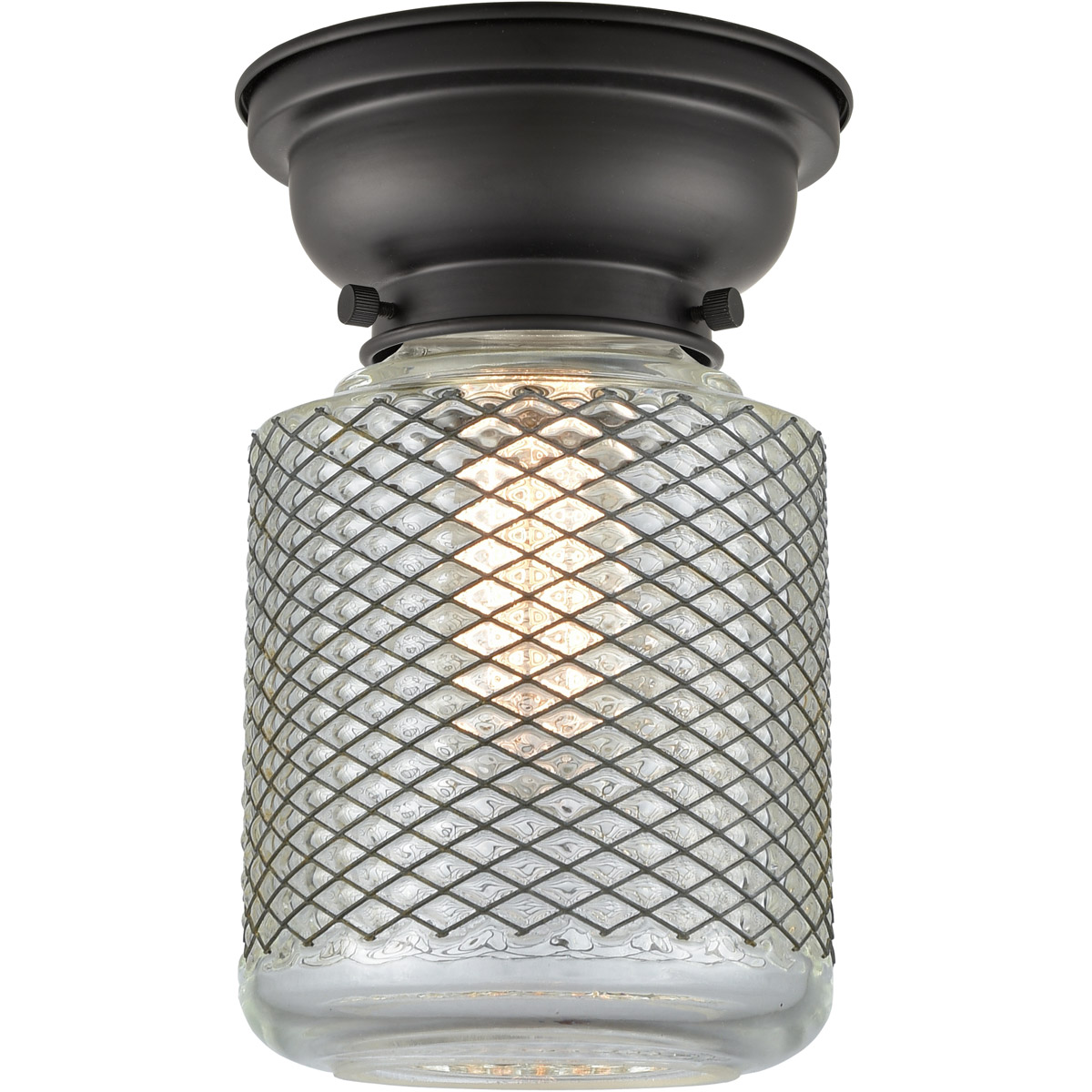 Aditi Stanton 1 Light 6 inch Matte Black Flush Mount Ceiling Light, Aditi