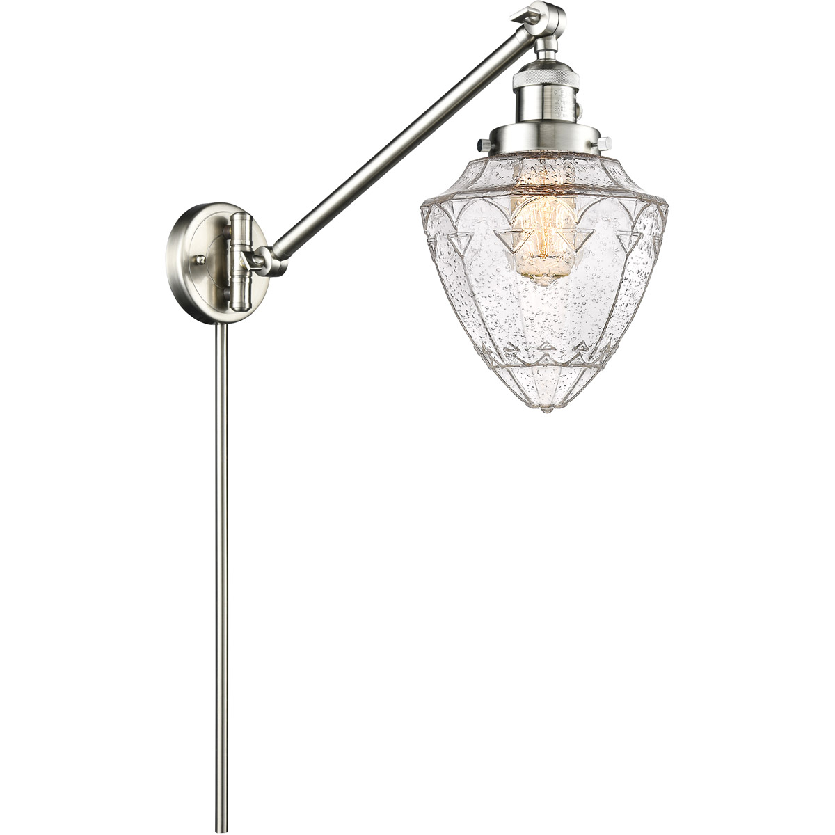 Franklin Restoration Bullet 20 inch 60.00 watt Brushed Satin Nickel Swing Arm Wall Light