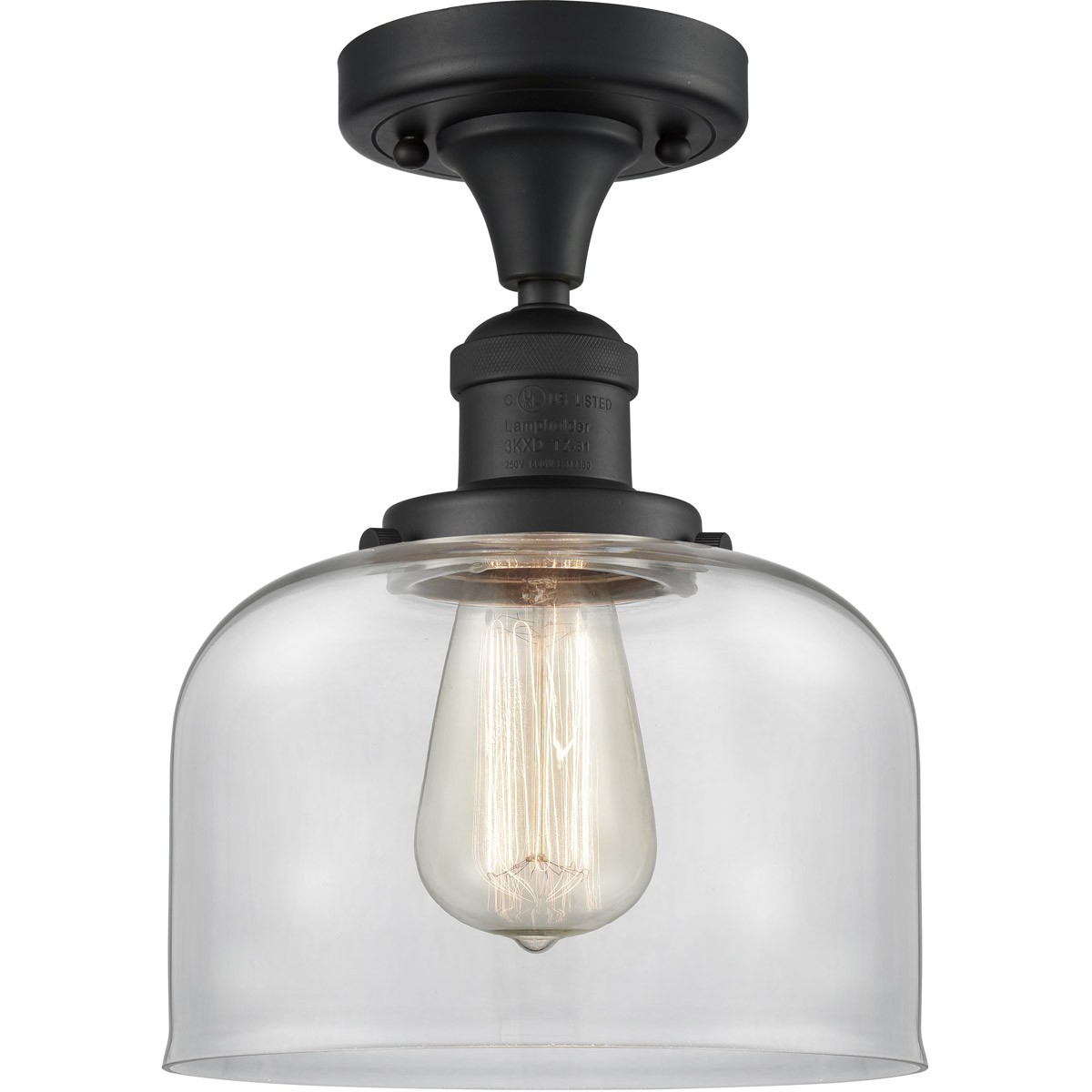 Innovations Lighting 5171CHBKG72LED Franklin Restoration Large Bell