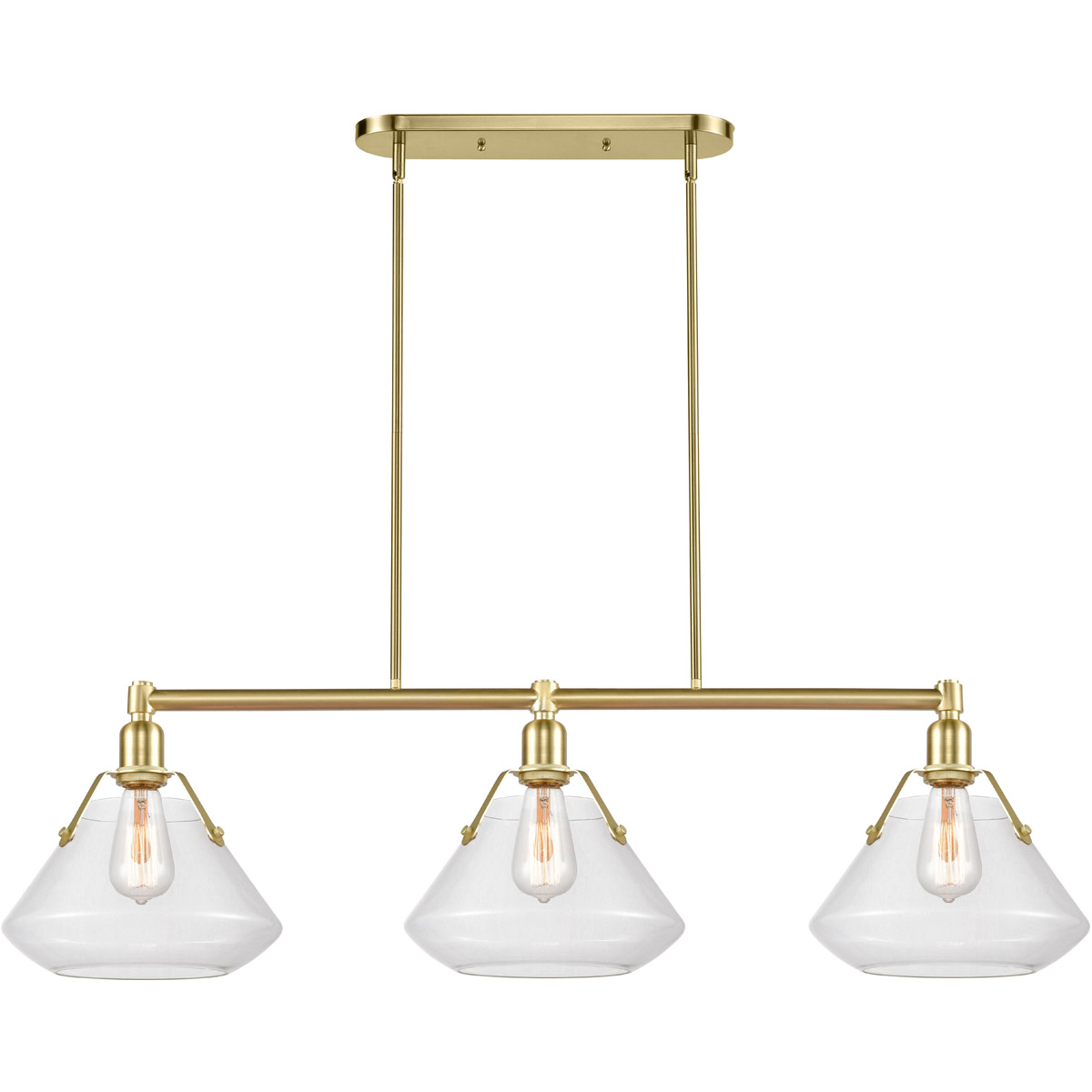 Luna LED 41.75 inch Satin Brass Island Light Ceiling Light