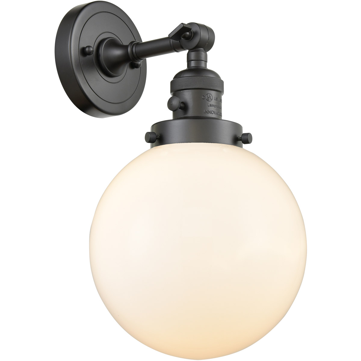 Franklin Restoration Large Beacon LED 8 inch Oil Rubbed Bronze Sconce Wall Light, Franklin Restoration