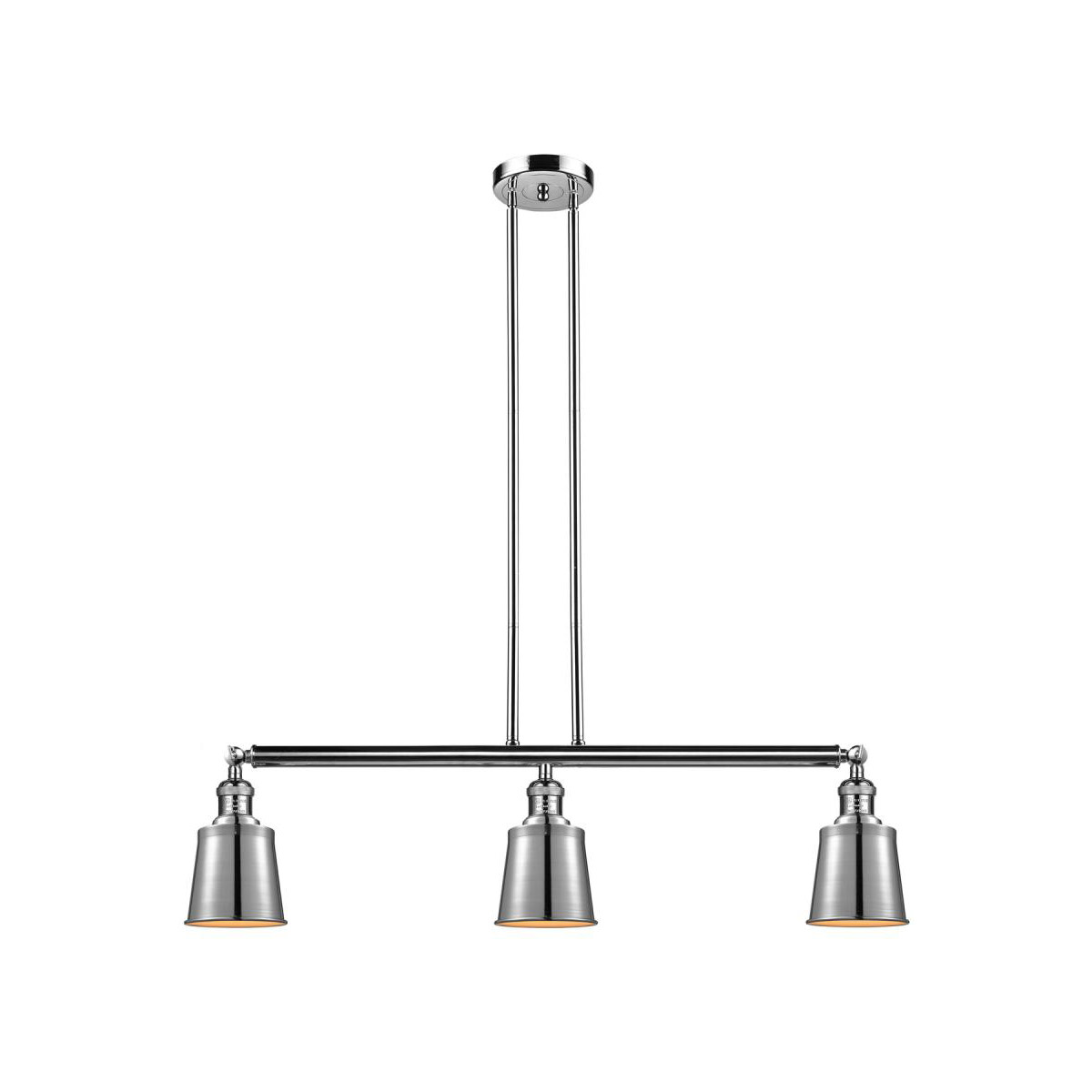 Franklin Restoration Addison 3 Light 38 inch Black Antique Brass Island Light Ceiling Light, Franklin Restoration