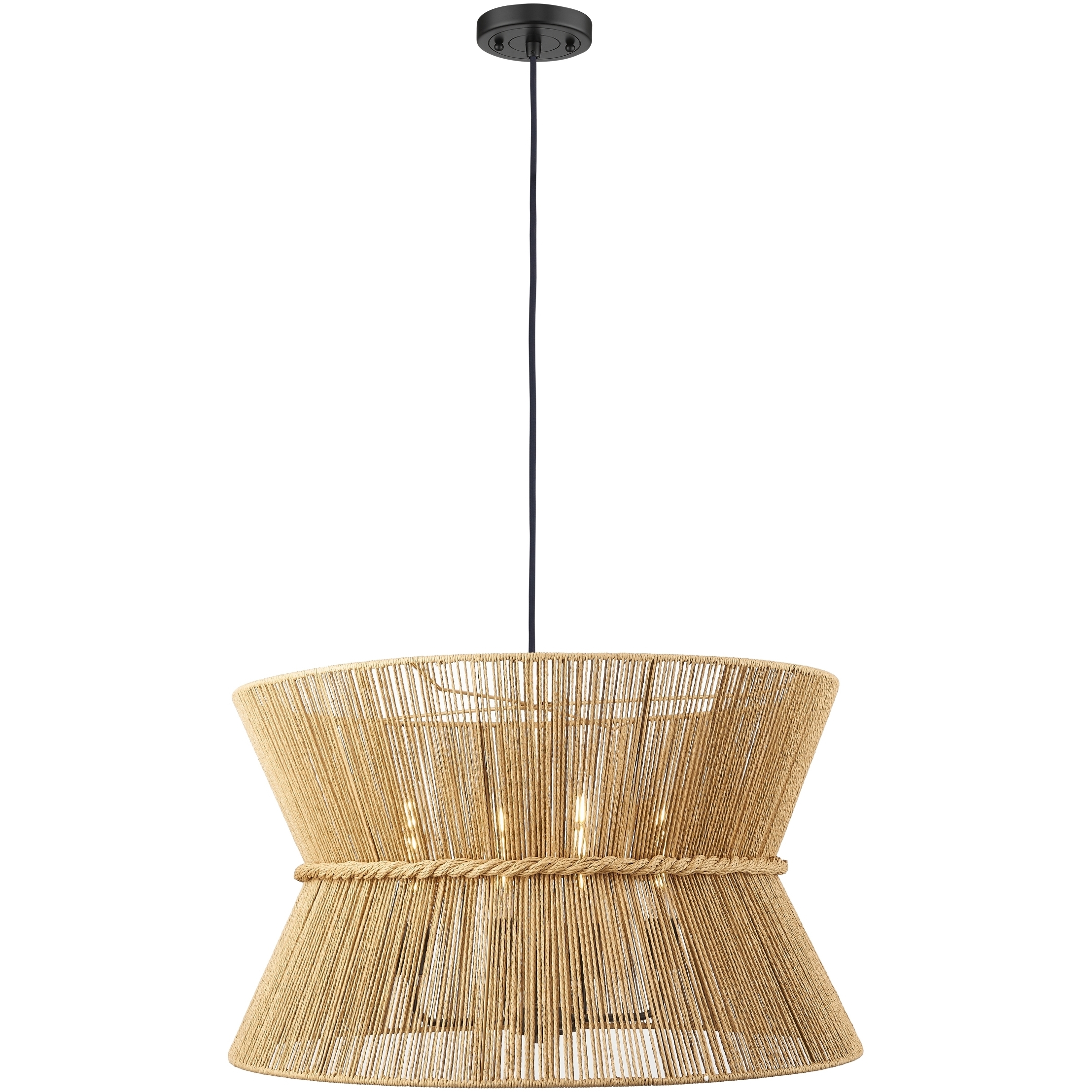Coventry 4 Light 28 inch Matte Black Pendant Ceiling Light