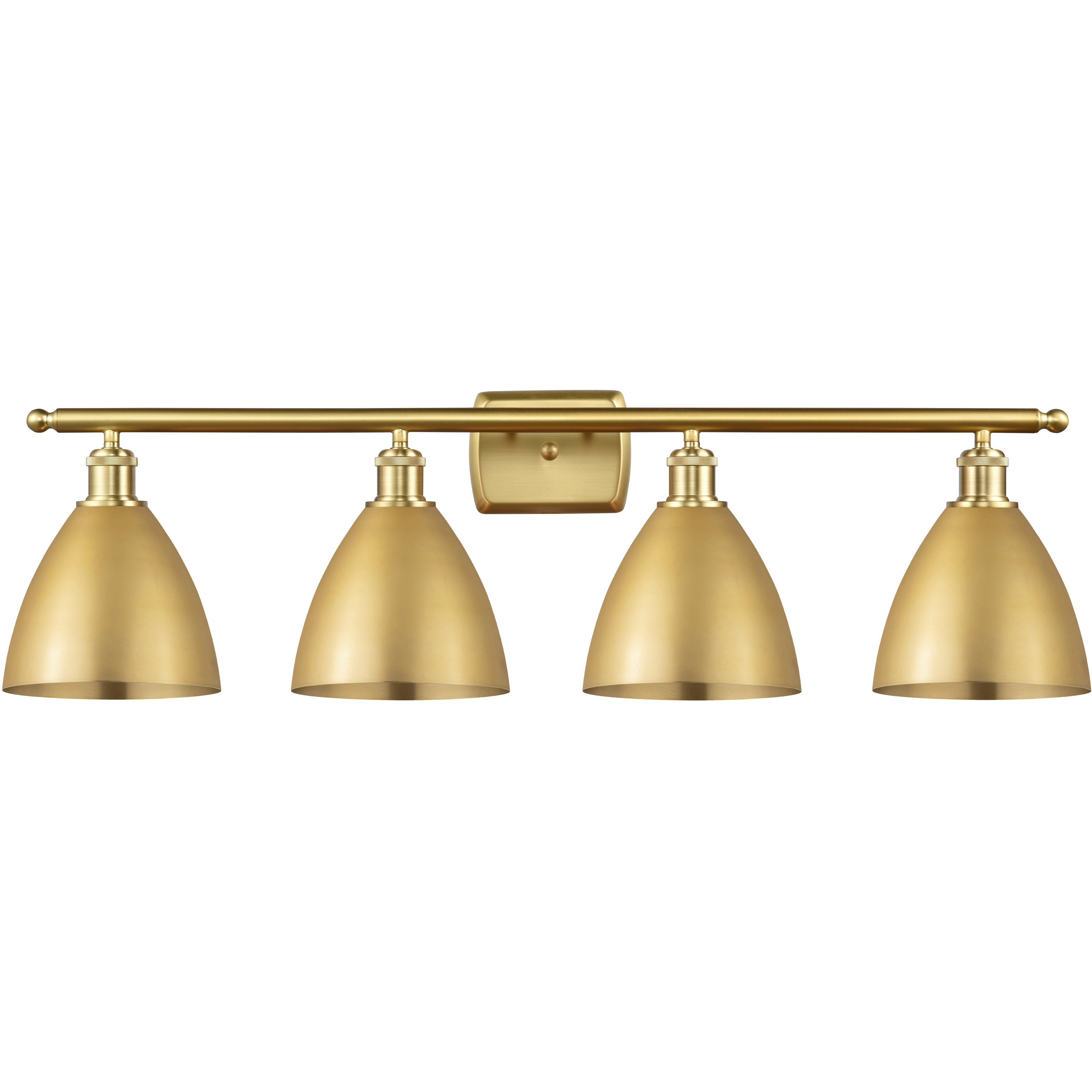 Ballston Dome 4 Light 38 inch Satin Gold Bath Vanity Light Wall Light