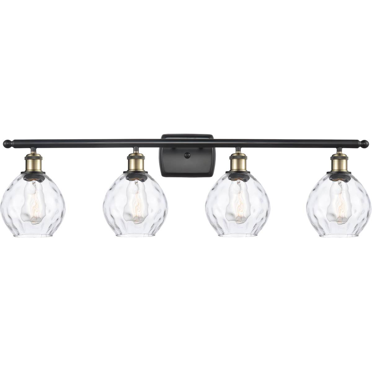 Ballston Small Waverly LED 36 inch Black Antique Brass Bath Vanity Light Wall Light, Ballston