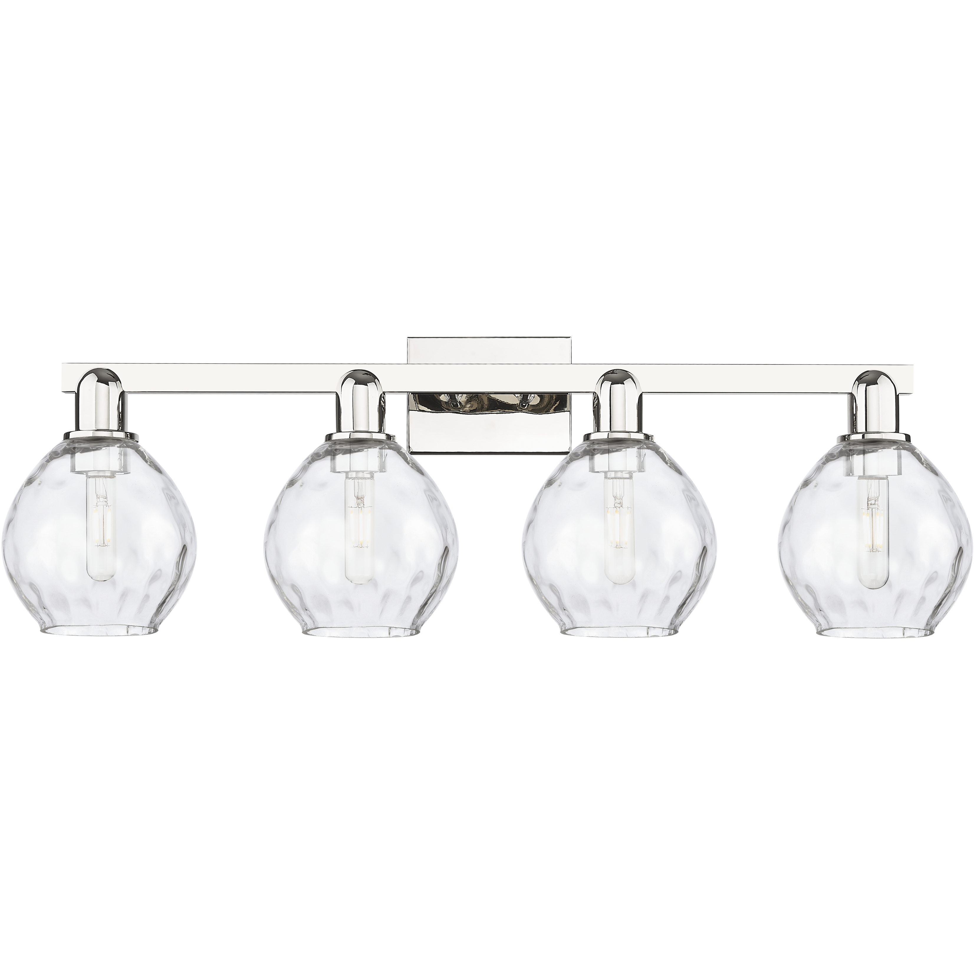 Arcadia Waverly 4 Light 33 inch Polished Nickel Bath Vanity Light Wall Light