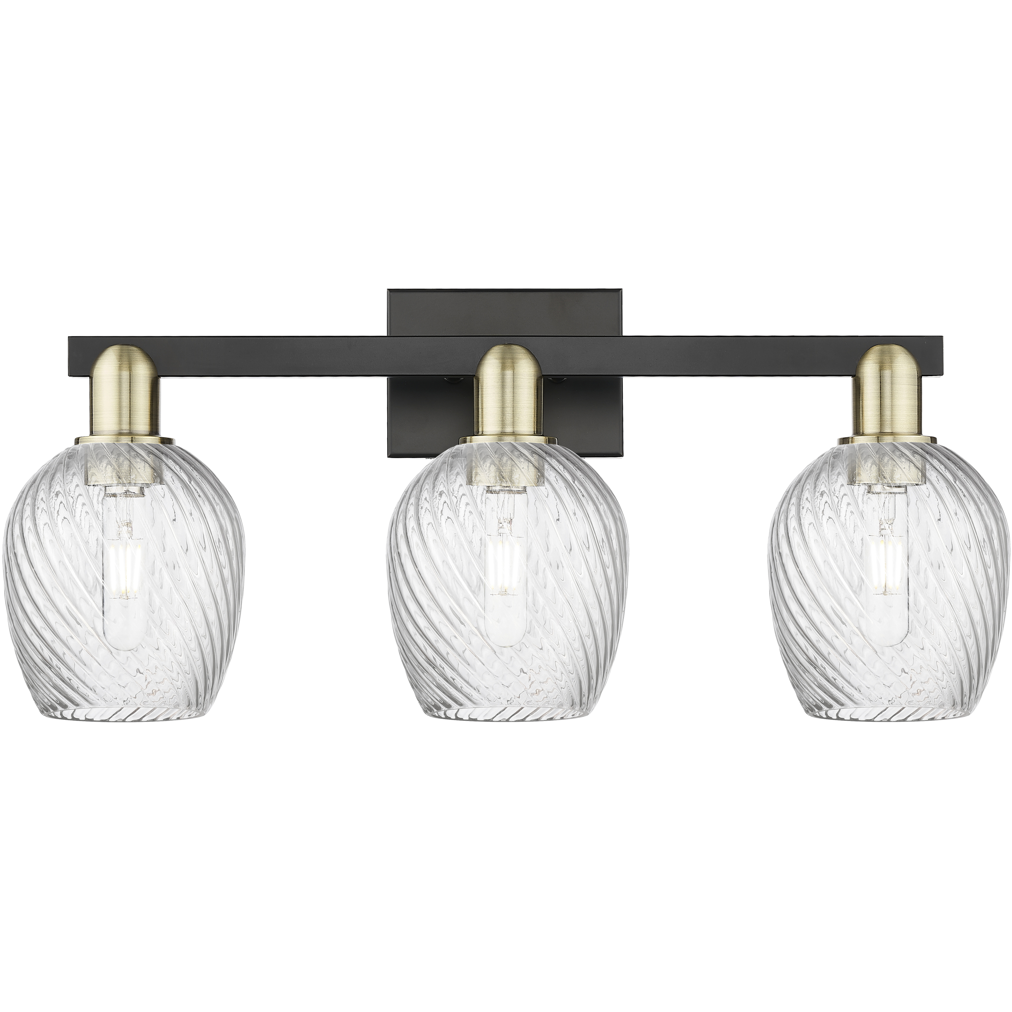 Arcadia Salina 3 Light 24.75 inch Black Antique Brass Bath Vanity Light Wall Light