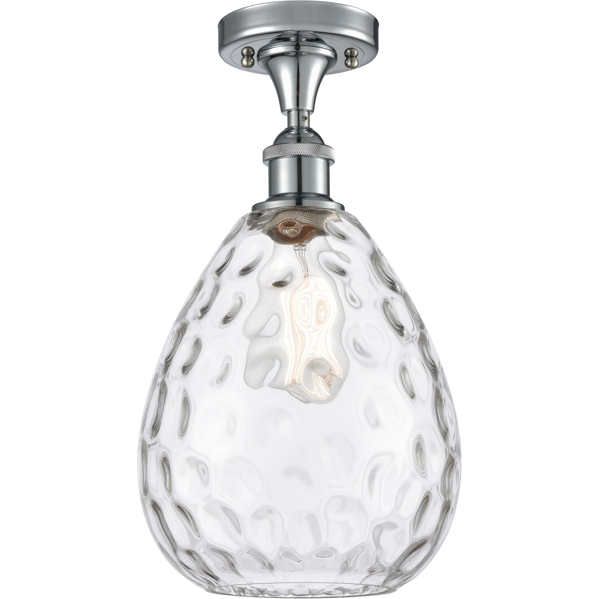Ballston Large Waverly 1 Light 8 inch Polished Chrome Semi-Flush Mount Ceiling Light, Ballston