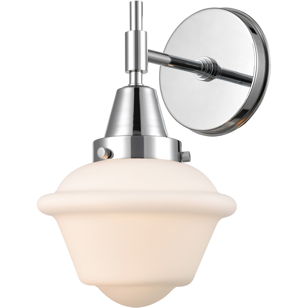Caden 1 Light 8 inch Polished Chrome Sconce Wall Light in Matte White Glass
