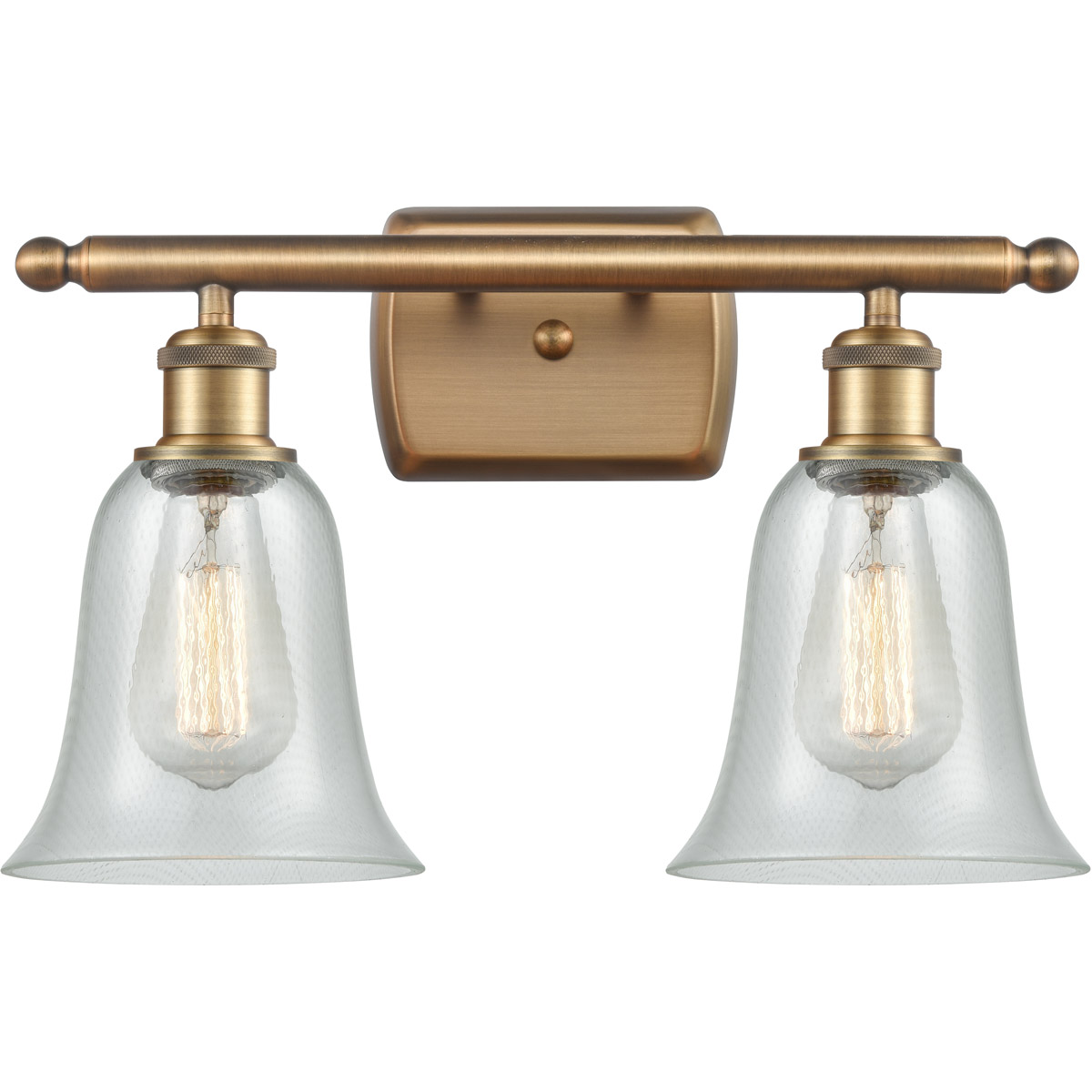 Ballston Hanover LED 16 inch Brushed Brass Bath Vanity Light Wall Light in Fishnet Glass, Ballston