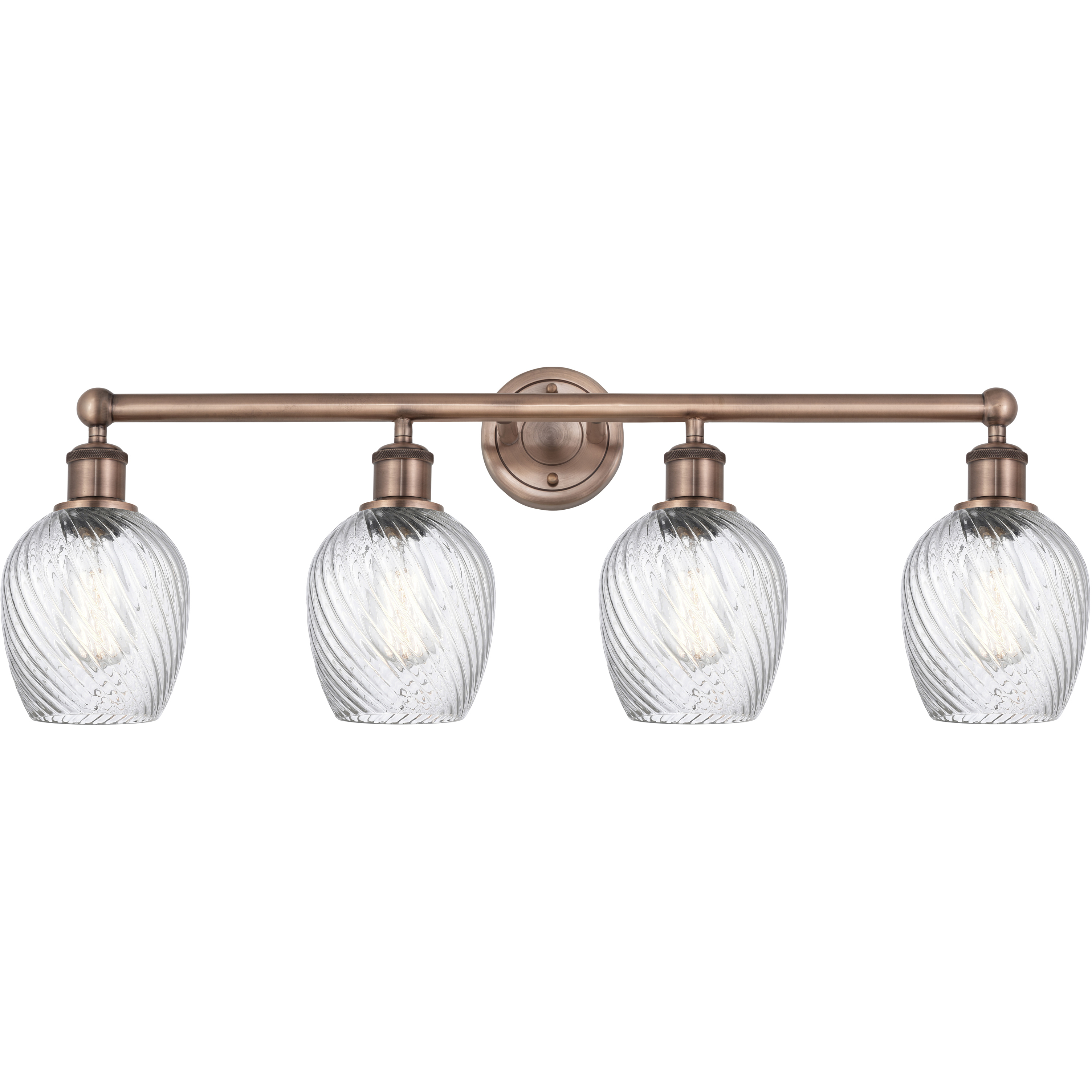 Salina 4 Light 32 inch Antique Copper Bath Vanity Light Wall Light