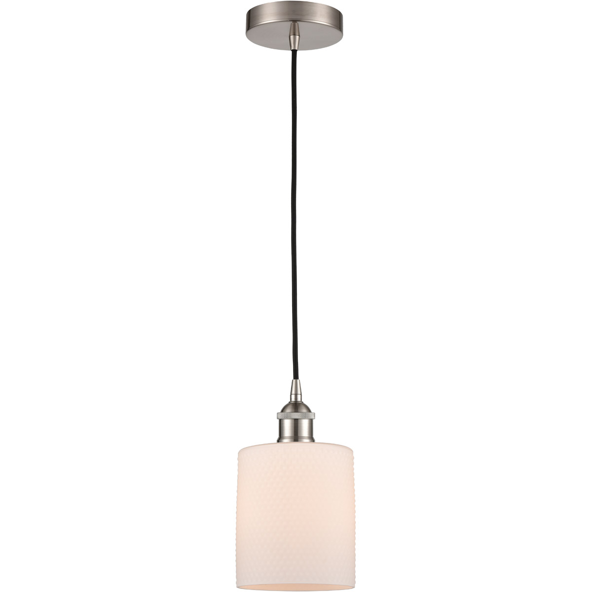 Edison Cobbleskill 1 Light 5 inch Brushed Satin Nickel Mini Pendant Ceiling Light