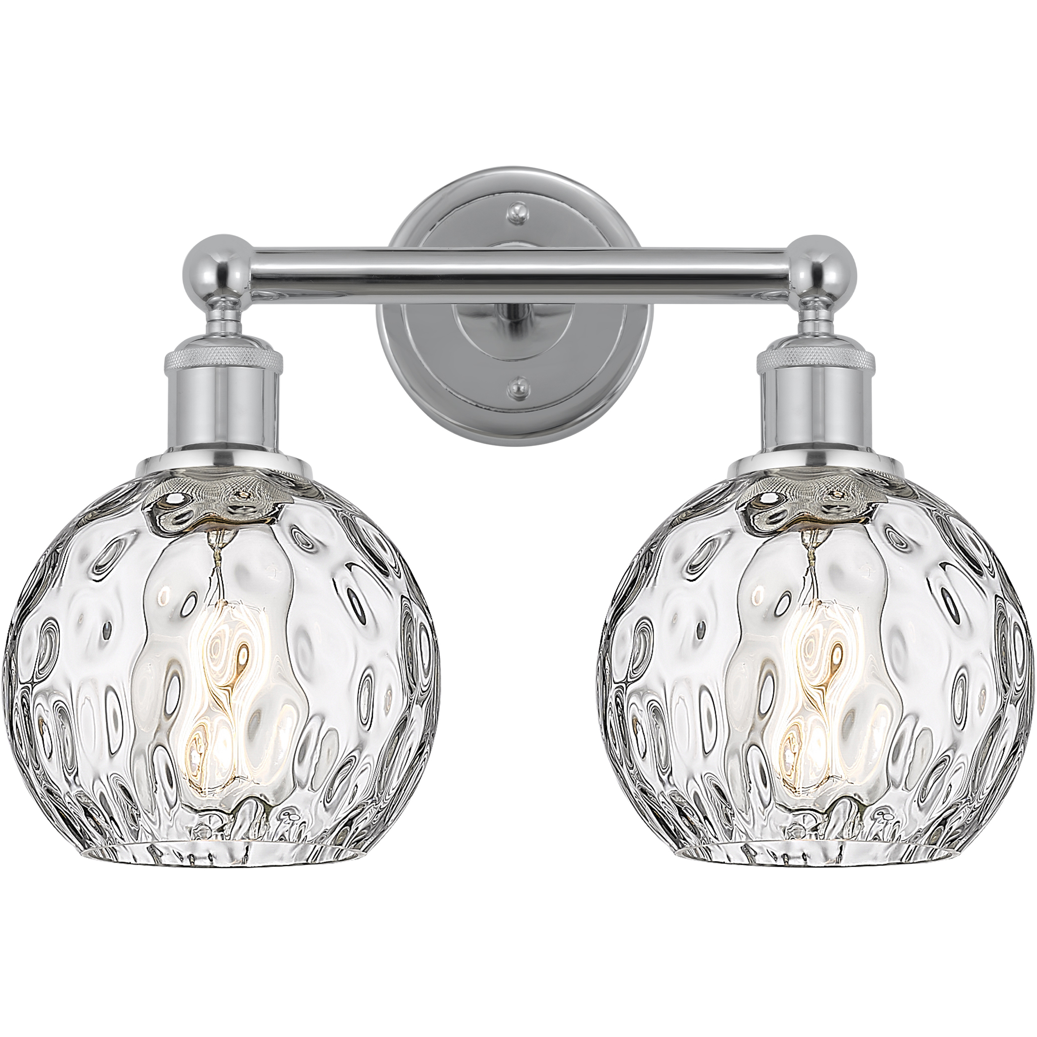 Edison Athens Water Glass 2 Light 15 inch Polished Chrome Bath Vanity Light Wall Light
