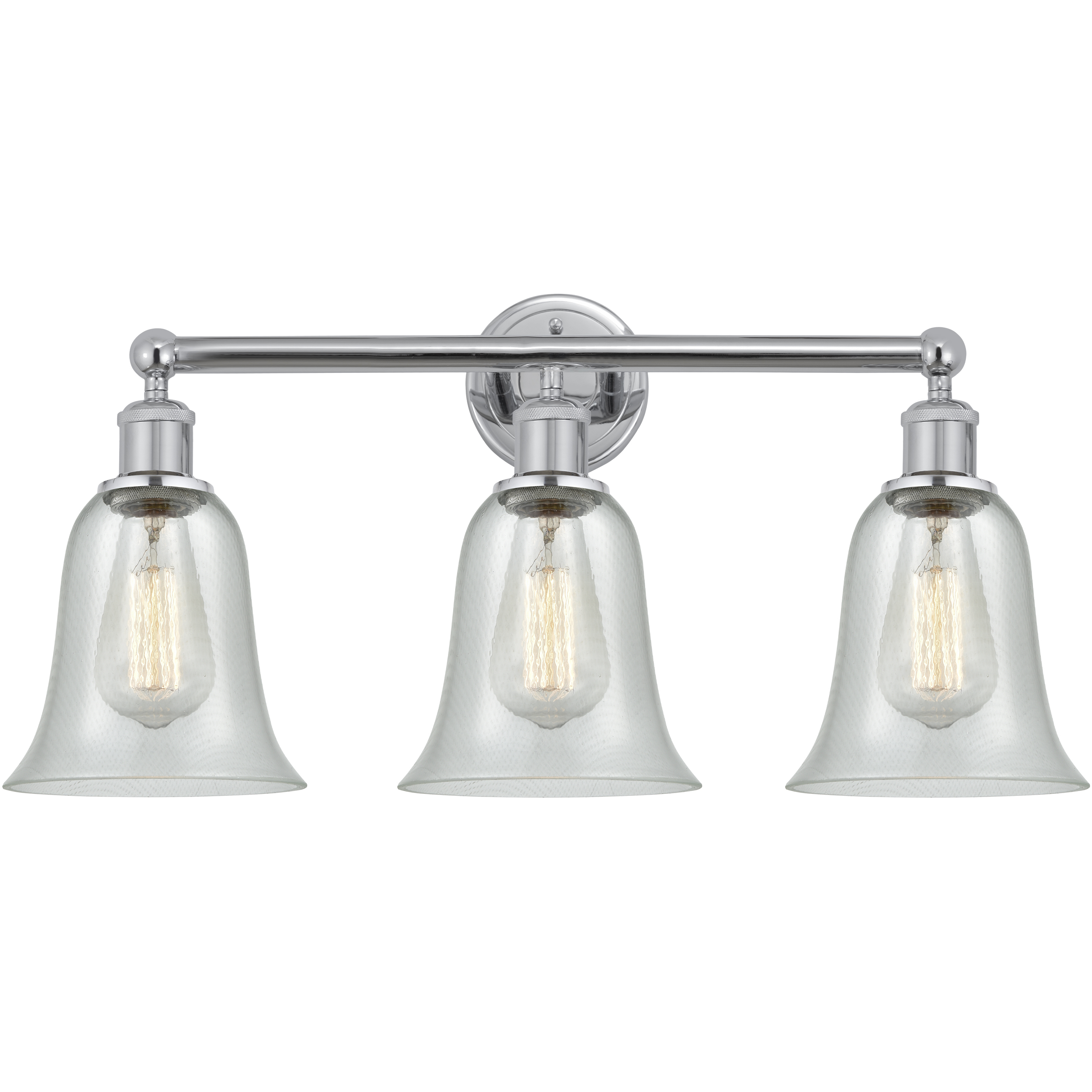 Edison Hanover 3 Light 24.25 inch Polished Chrome Bath Vanity Light Wall Light in Fishnet Glass